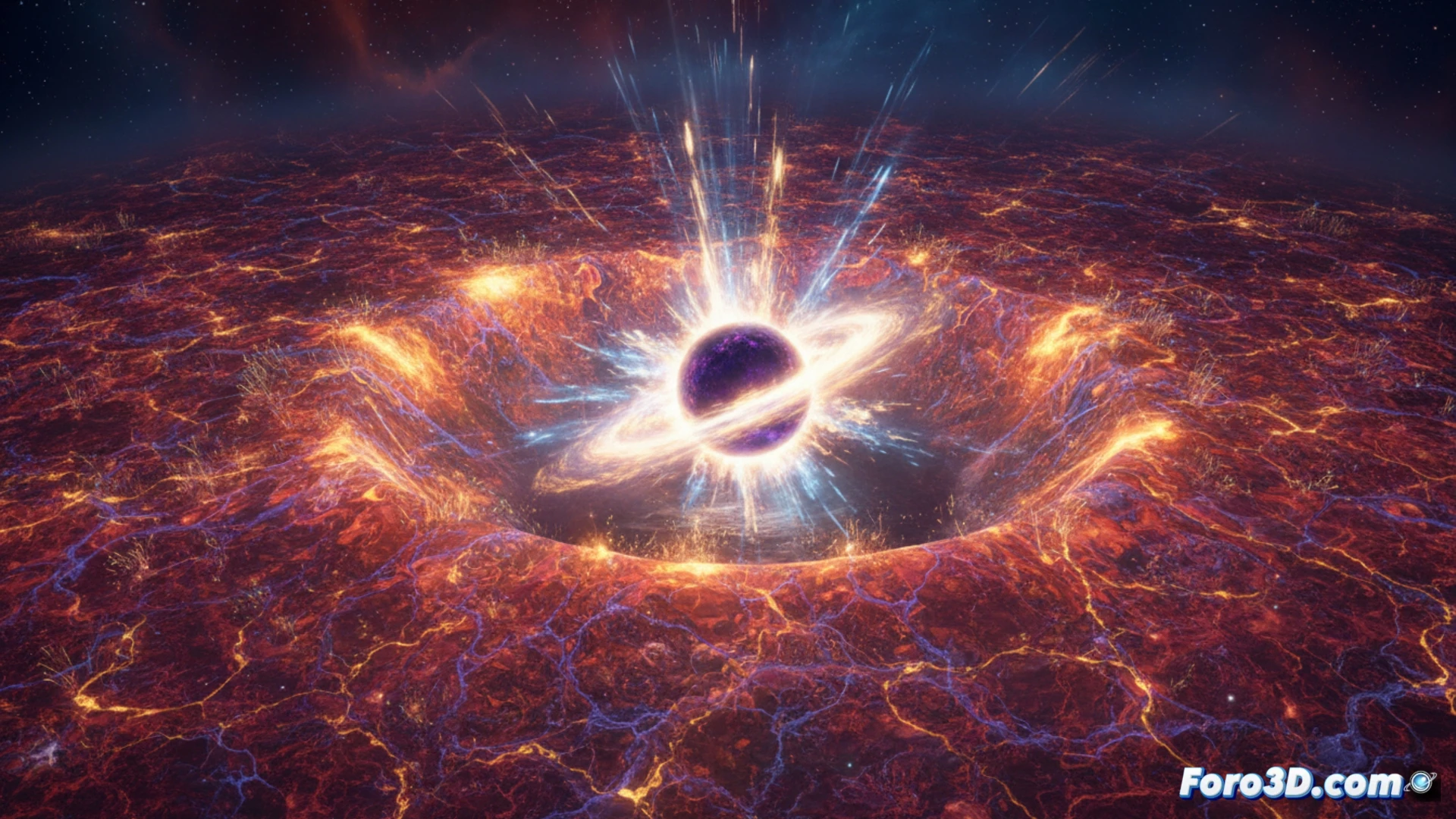 Agujeros negros primordiales evaporándose en el plasma caliente del universo temprano.