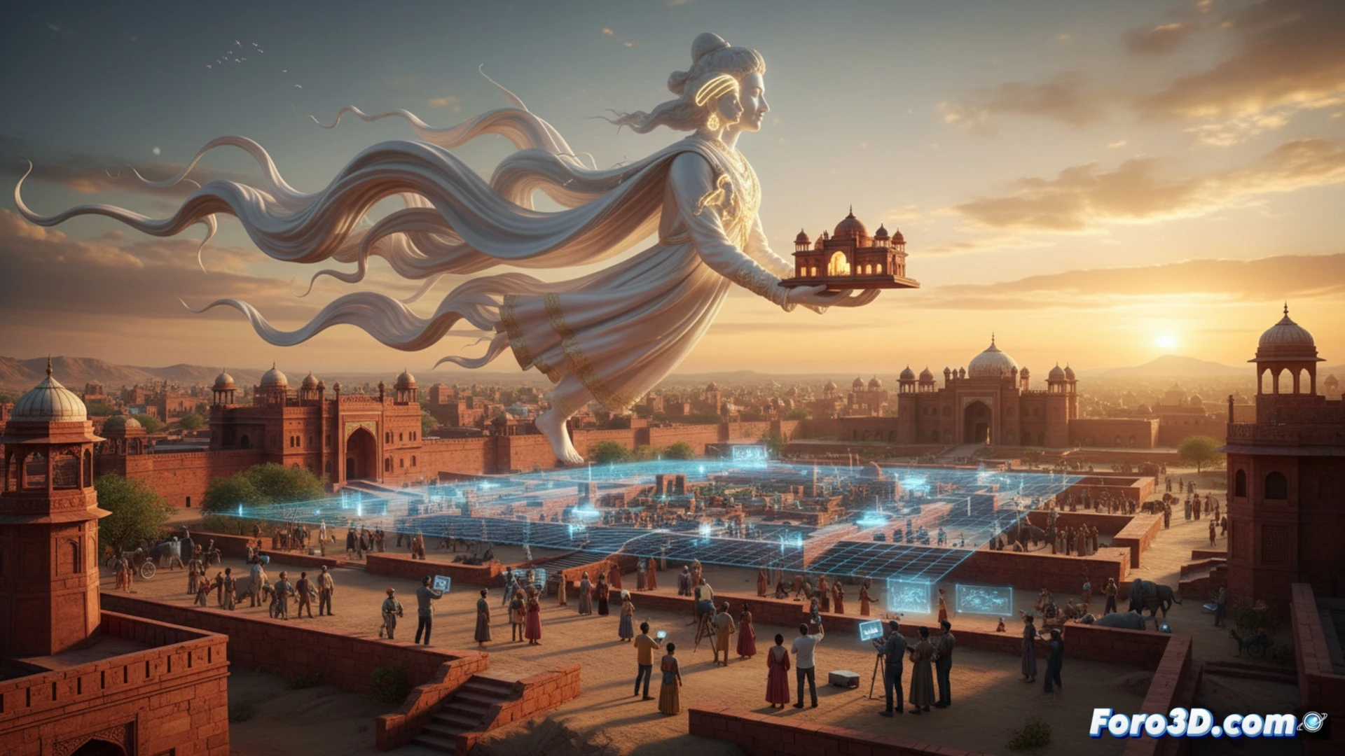 Reconstruccion digital 3D de la arquitectura mogol basada en las miniaturas y descripciones del manuscrito historico Akbarnama.