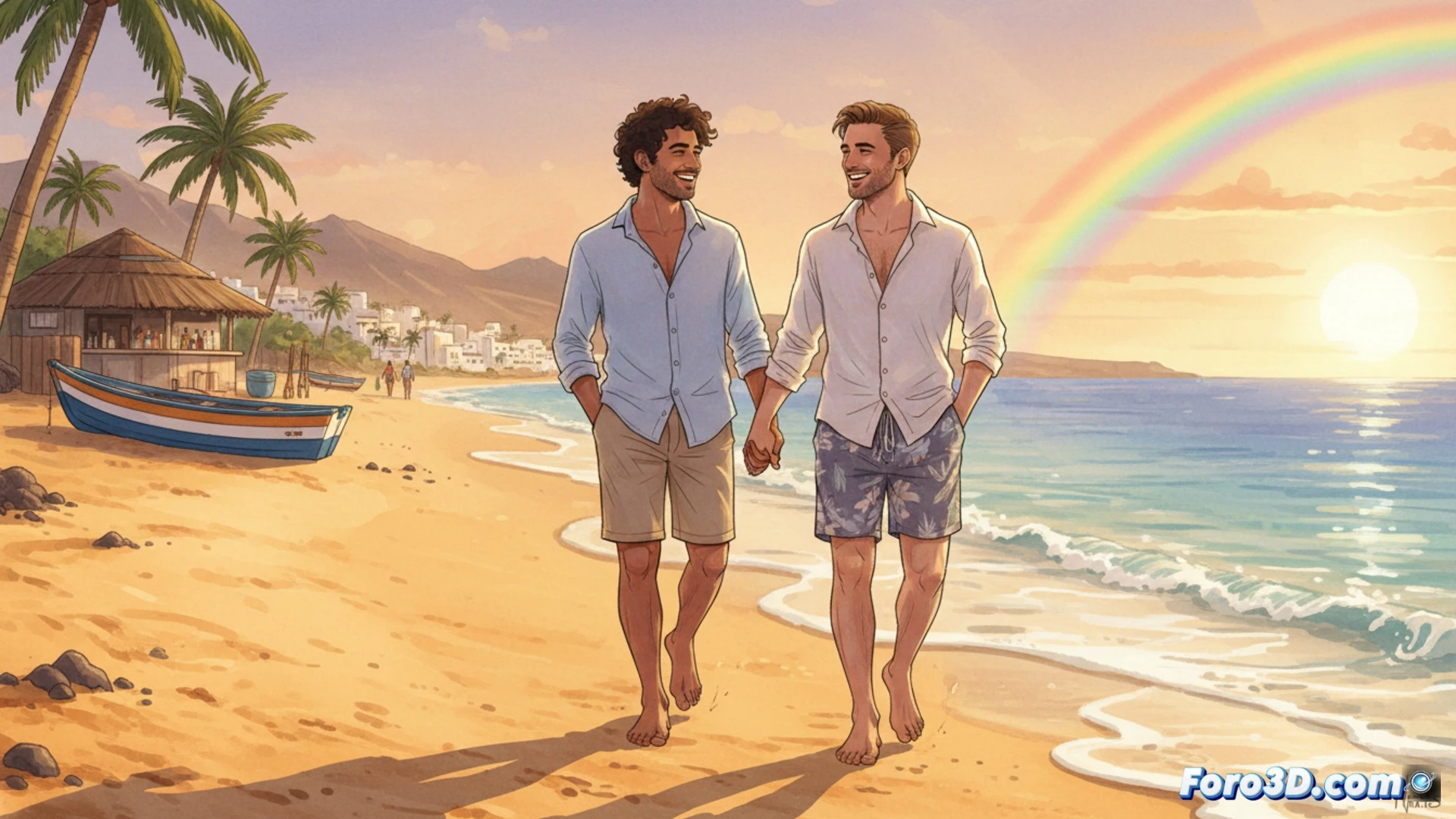 Dos hombres se enamoran en Gran Canaria, en una comedia romántica que normaliza las relaciones LGTBI y celebra la identidad canaria.