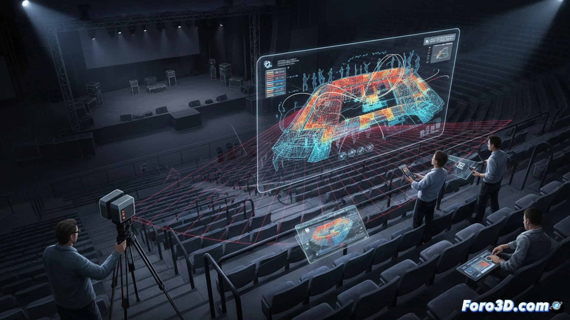 Análisis forense de vibraciones en grada con escáner 3D y FEA