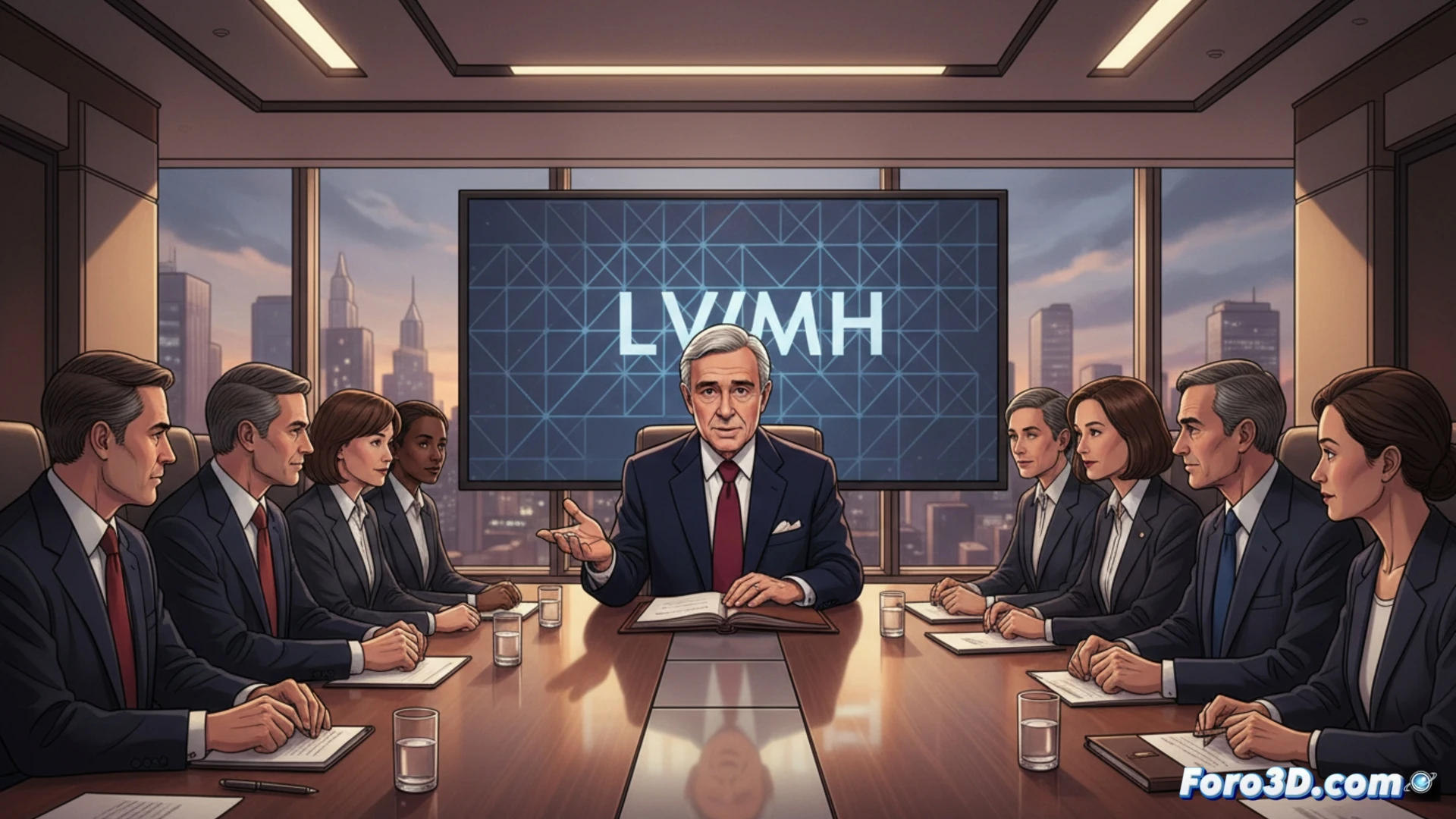 Bernard Arnault, de 77 años, en la junta de accionistas de LVMH, esquiva preguntas sobre su sucesión con gesto sereno y manos alzadas.