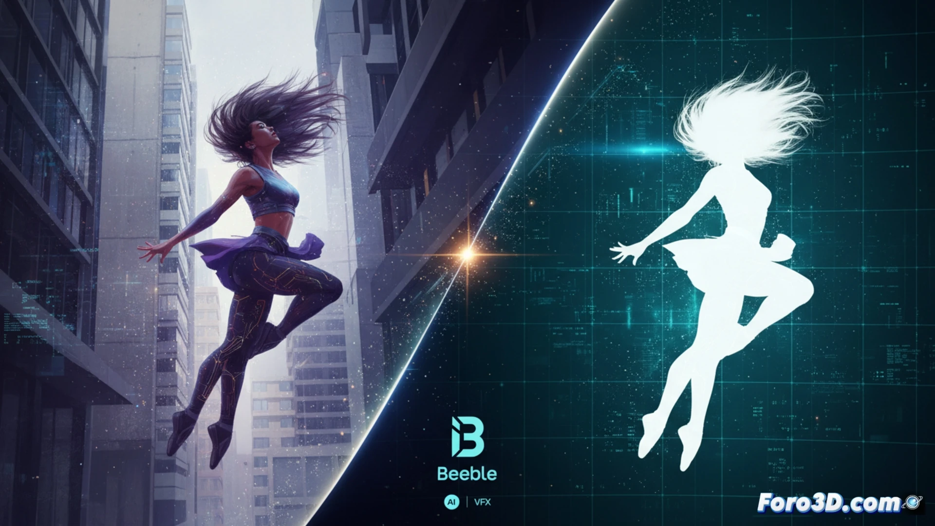 Interfaz de Beeble Background Remover mostrando un video con su máscara alfa generada por IA.