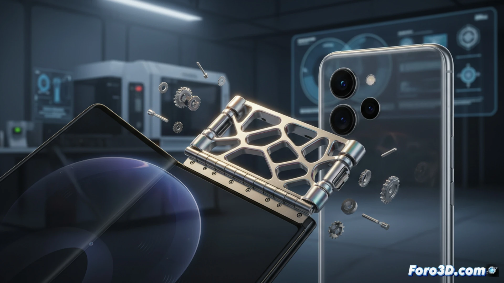 BLT imprime bisagras de titanio para el OPPO Find N6