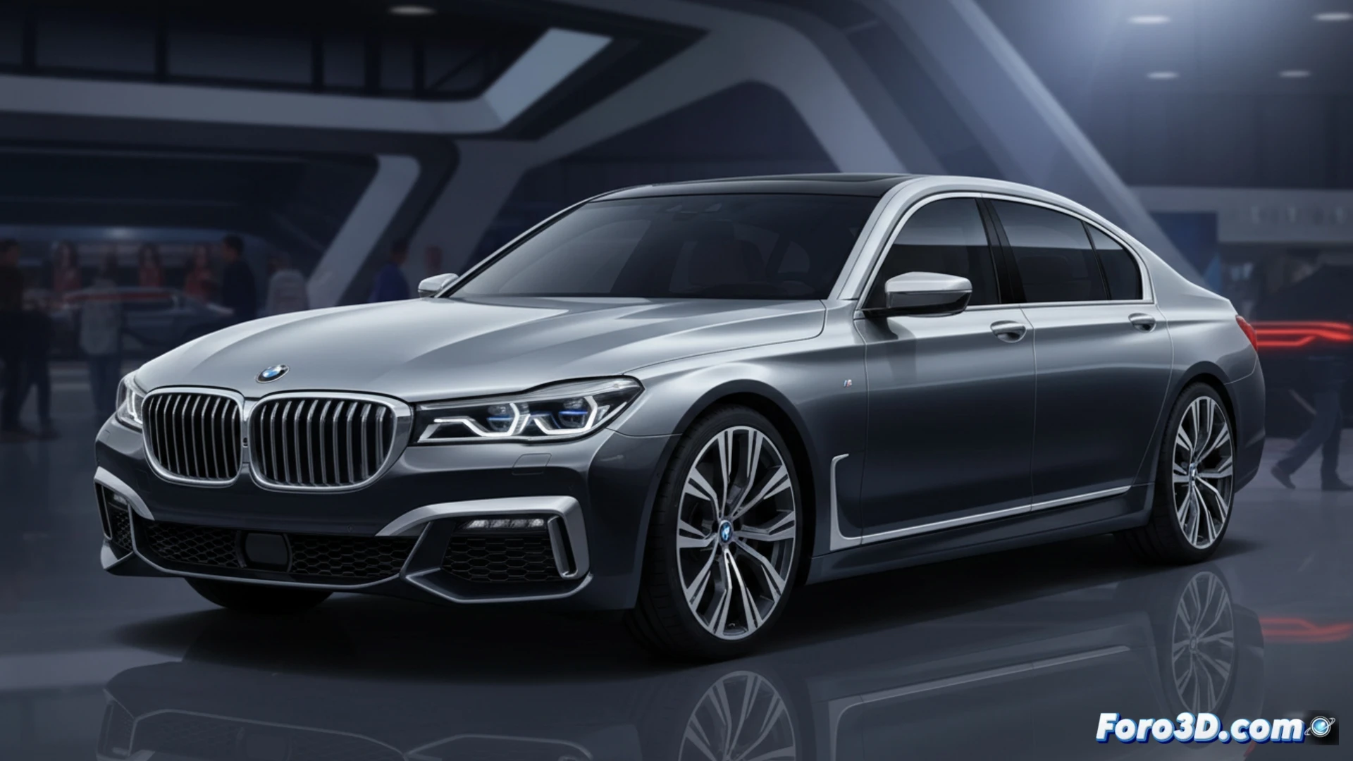 El nuevo BMW Serie 7 2026, con faros cuadrados y parrilla iluminada, posa junto a su versión eléctrica i7 de largo alcance.