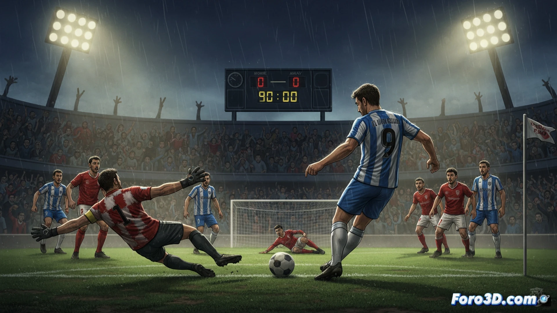 Jugadores del Calvo Sotelo celebran un polémico penalti ante el colista, con tensión y rivalidad en el campo.