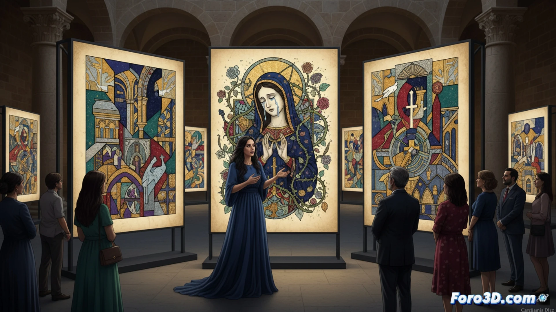 Candelaria Díaz fusiona fe y arte en su muestra Letanías en Cartagena