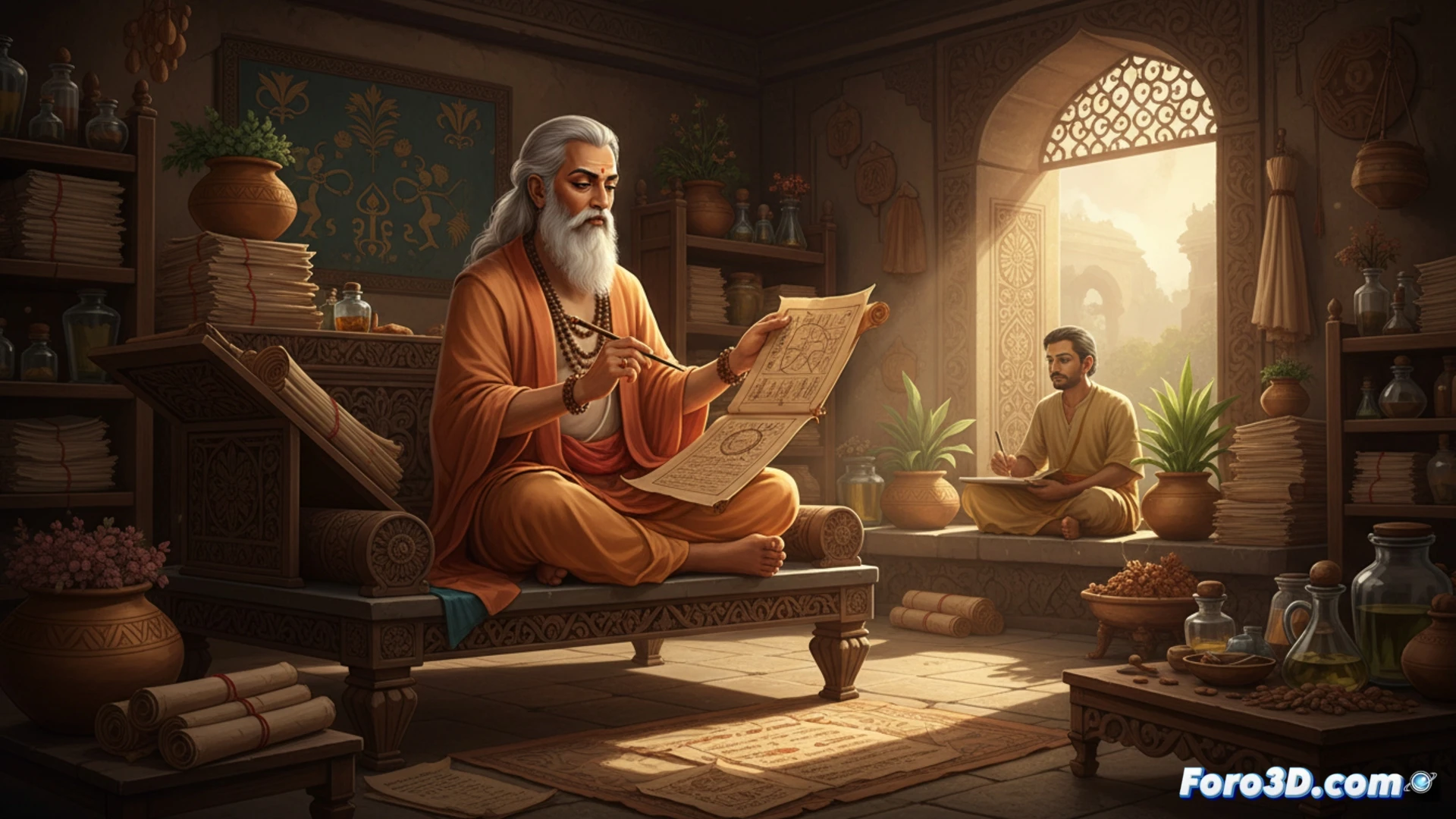 Recreacion 3D de los canales y organos segun la anatomia descrita en el antiguo texto ayurvedico Charaka Samhita.