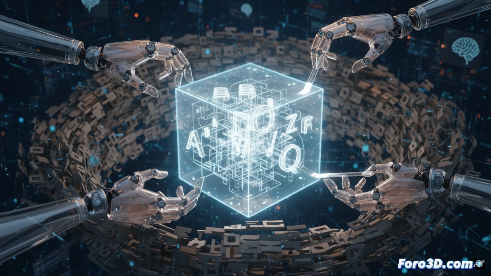 Un modelo 3D de una antigua taberna con un letrero de neón que dice OPEN, generado por IA con texto perfectamente legible.