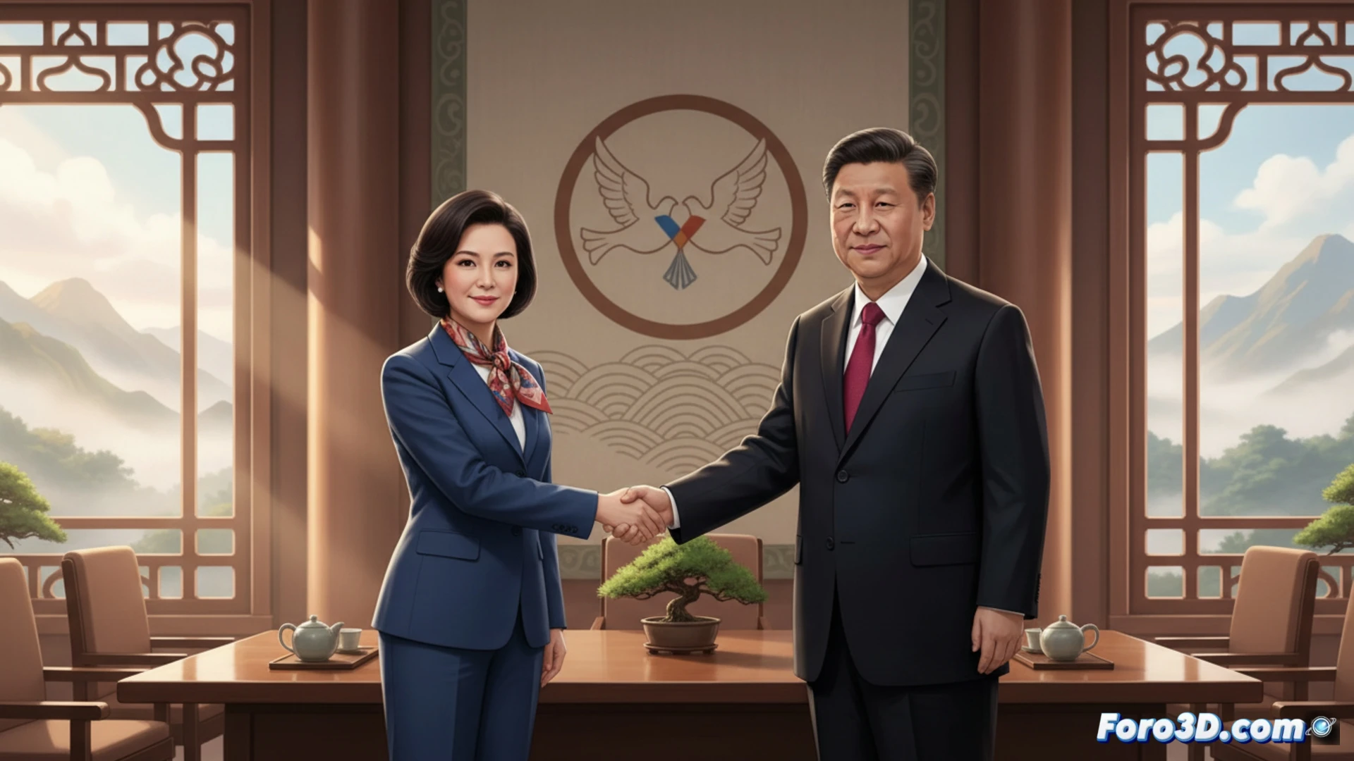 Una política taiwanesa estrecha la mano con líderes chinos en Pekín, tras una década sin diálogo de alto nivel.