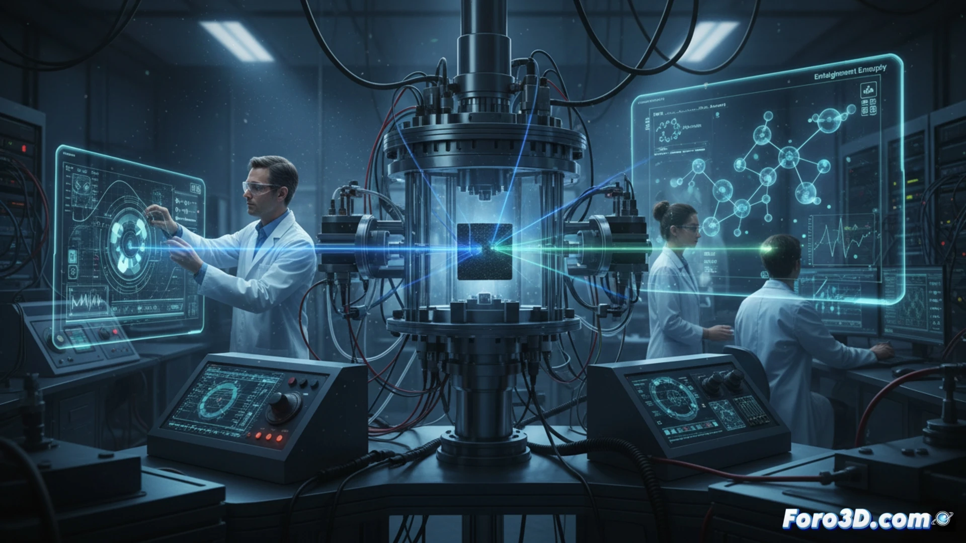 Un haz de neutrones mide el entrelazamiento cuántico en la estructura atómica de un cristal sólido.