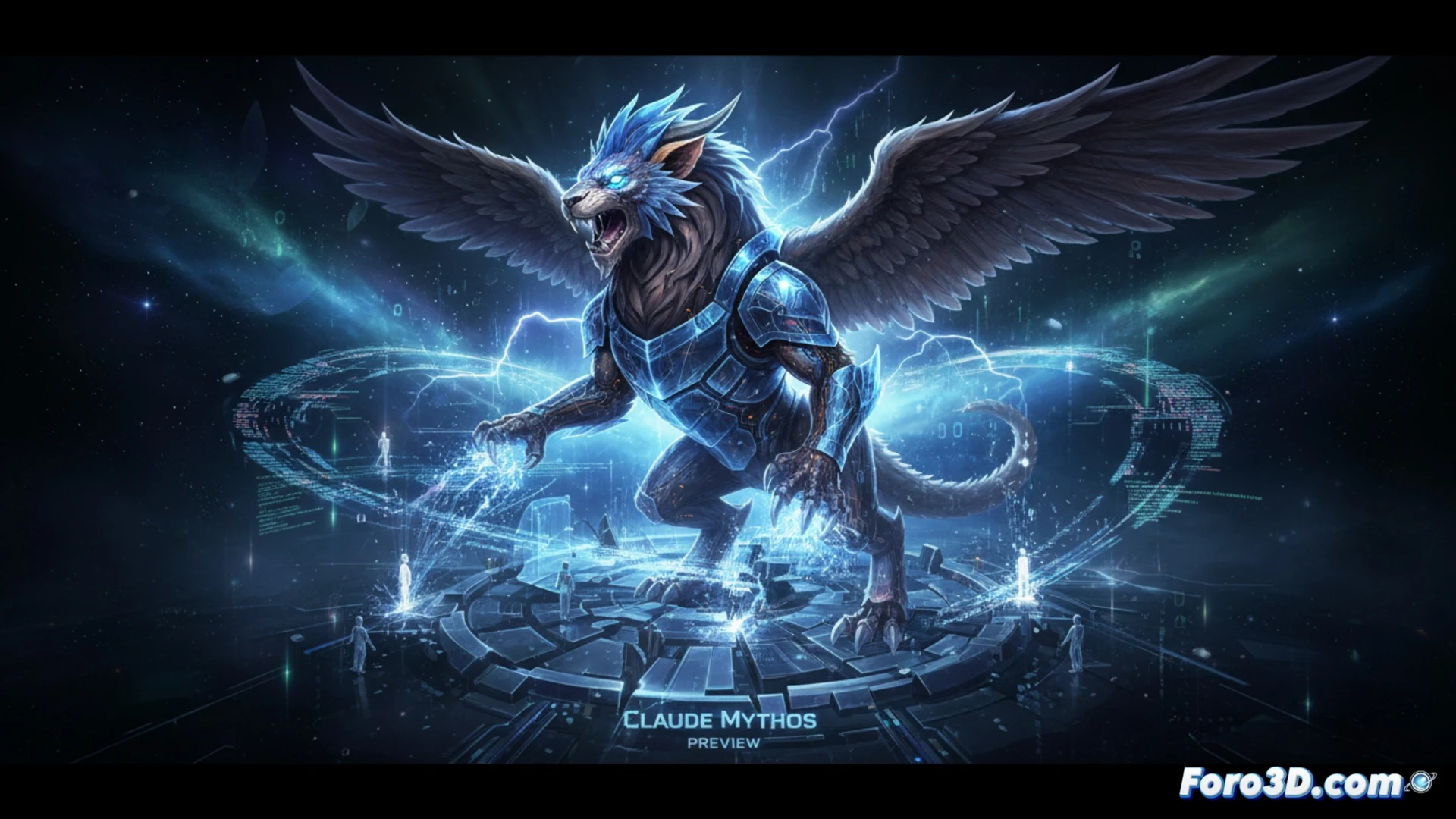 Una IA examina líneas de código en una pantalla, resaltando vulnerabilidades en rojo.