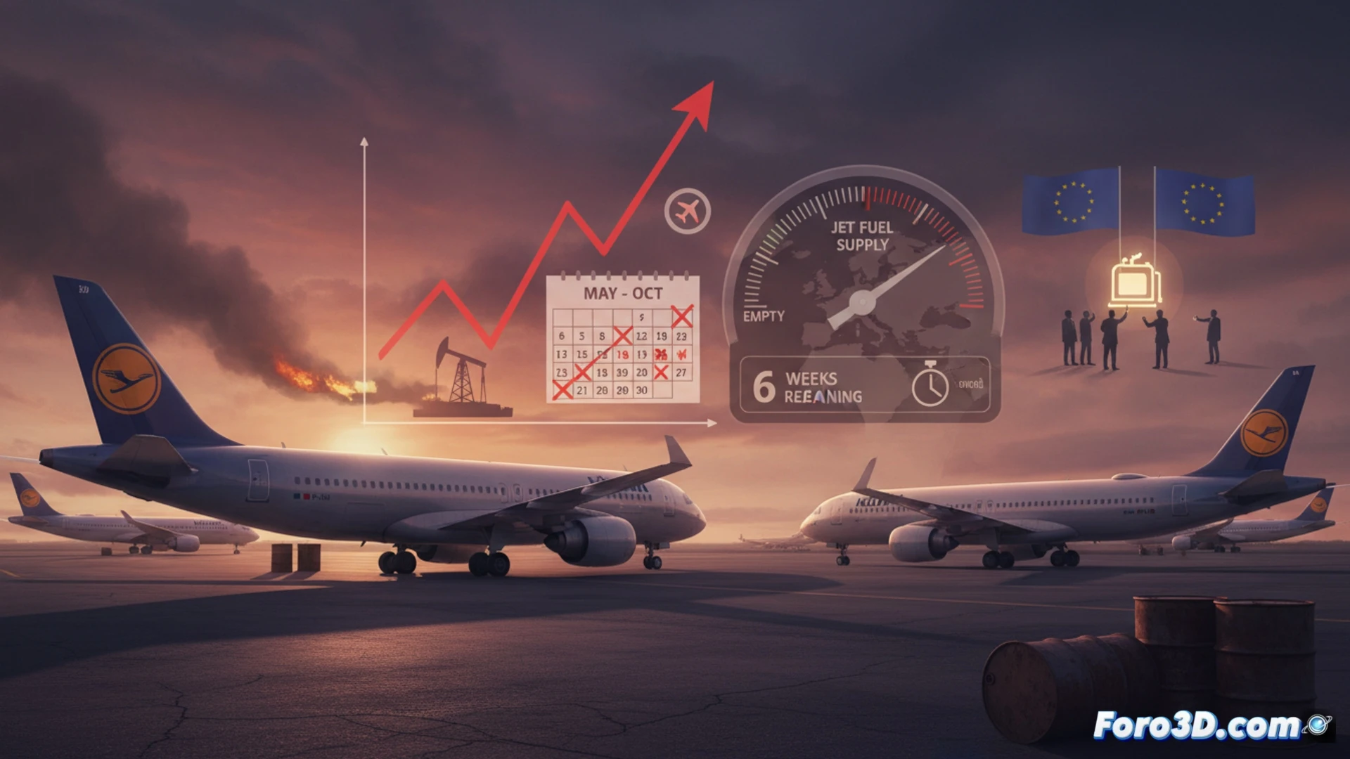 Crisis de combustible aéreo: Lufthansa cancela 20.000 vuelos hasta octubre