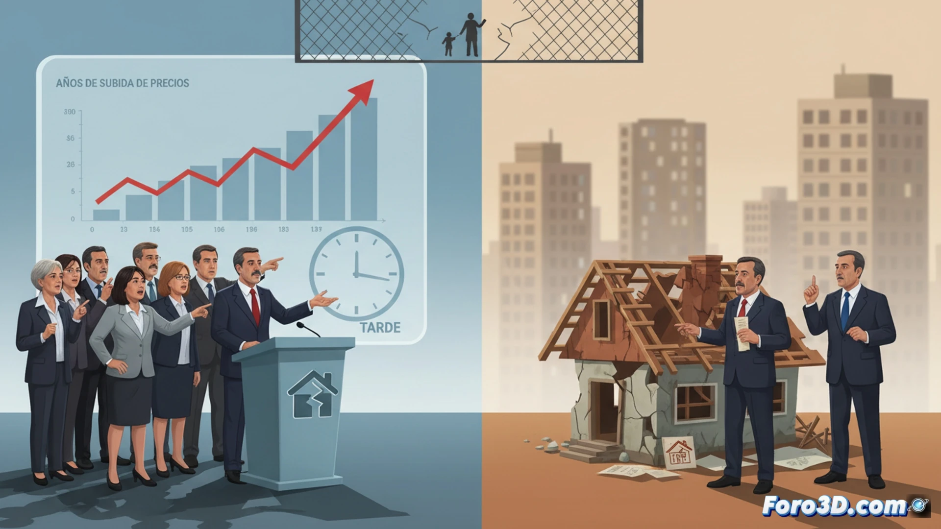 Críticas de la oposición a la política de vivienda del Gobierno