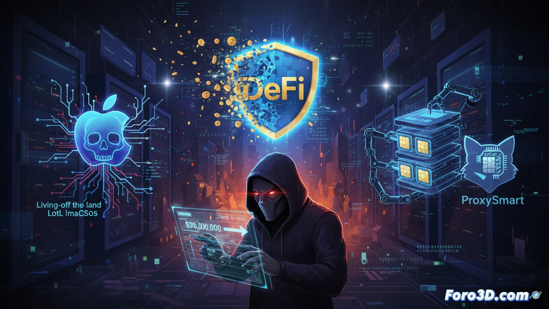 Tres frentes cibernéticos: un robo DeFi de 290M, un ataque LotL en macOS y una granja SIM de ProxySmart.