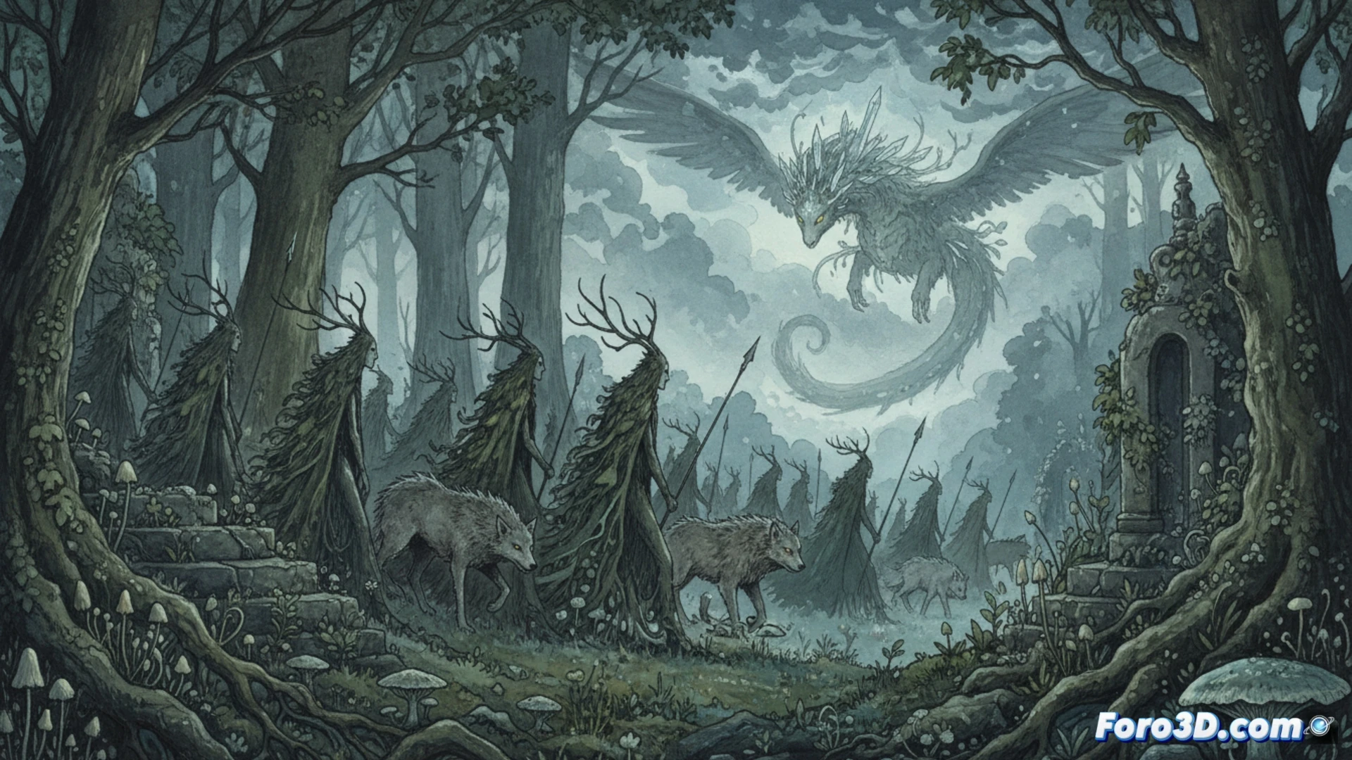 Deniz Defne Acerol: Naturaleza y fantasía en acuarela y tinta