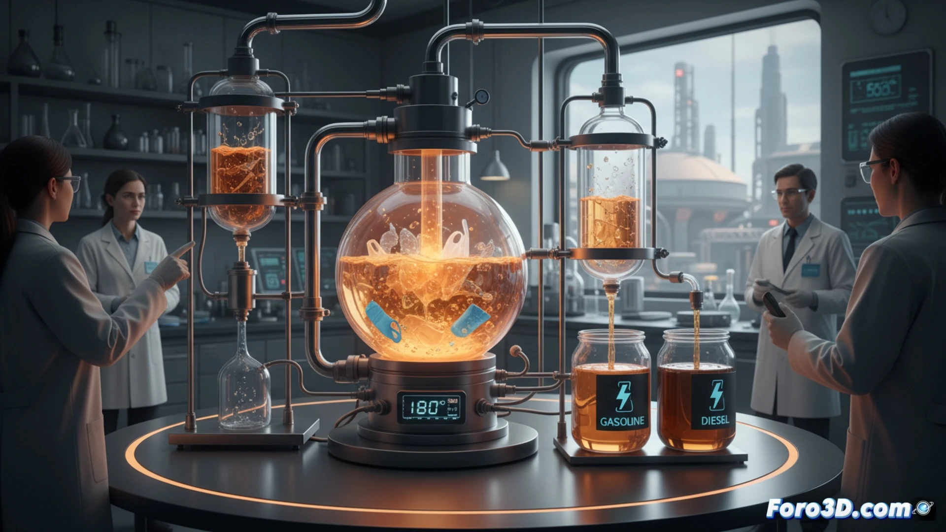 Descomposición de plásticos a baja temperatura con sales fundidas