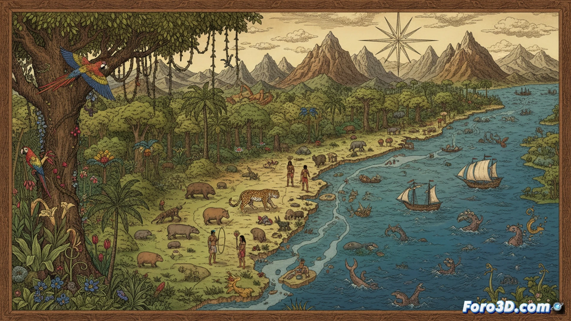 Reconstrucción 3D de un fuerte colonial brasileño basada en descripciones históricas del siglo XVI.