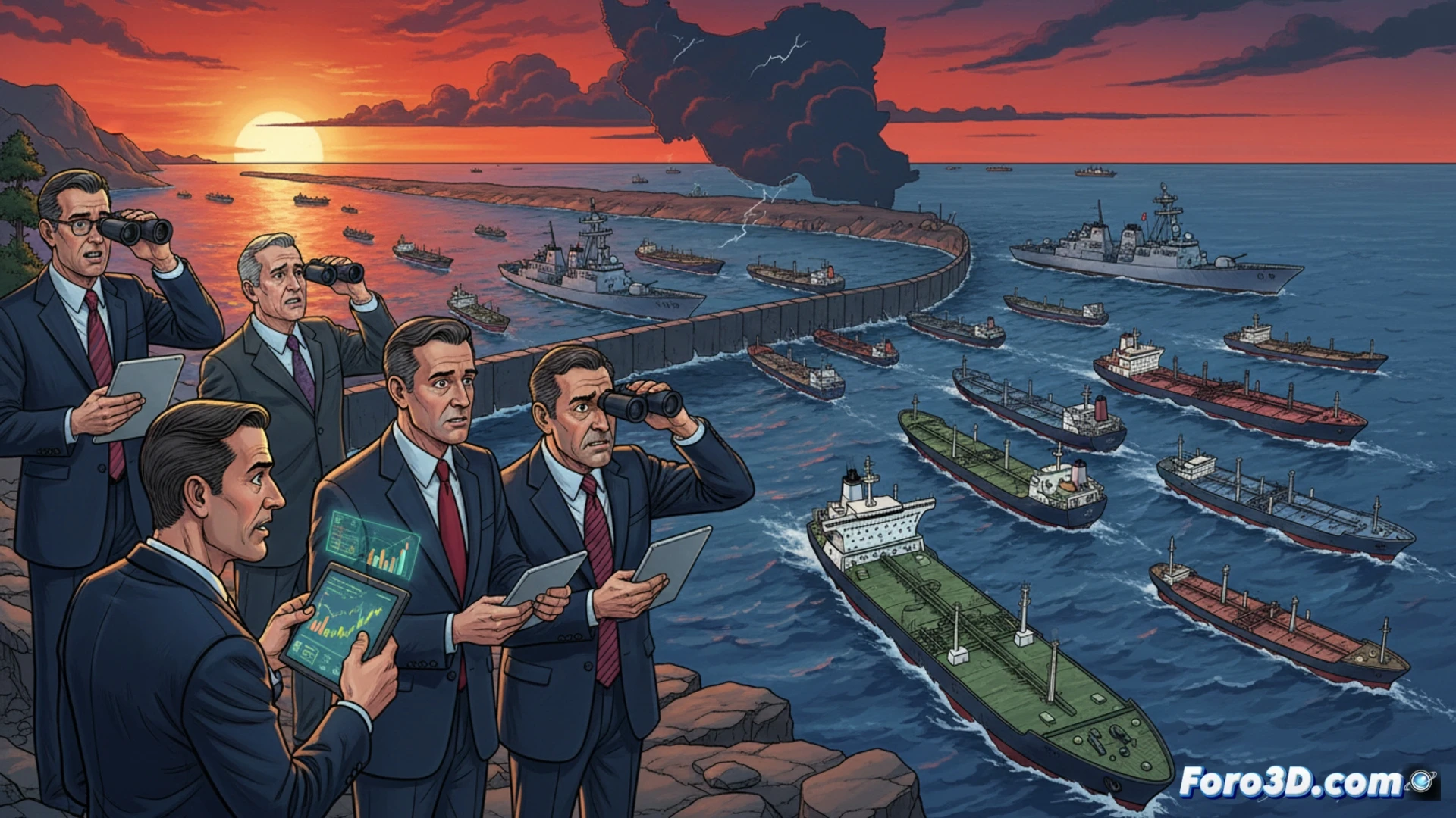 EE.UU. e Irán tensan el estrecho de Ormuz con 38 buques bloqueados