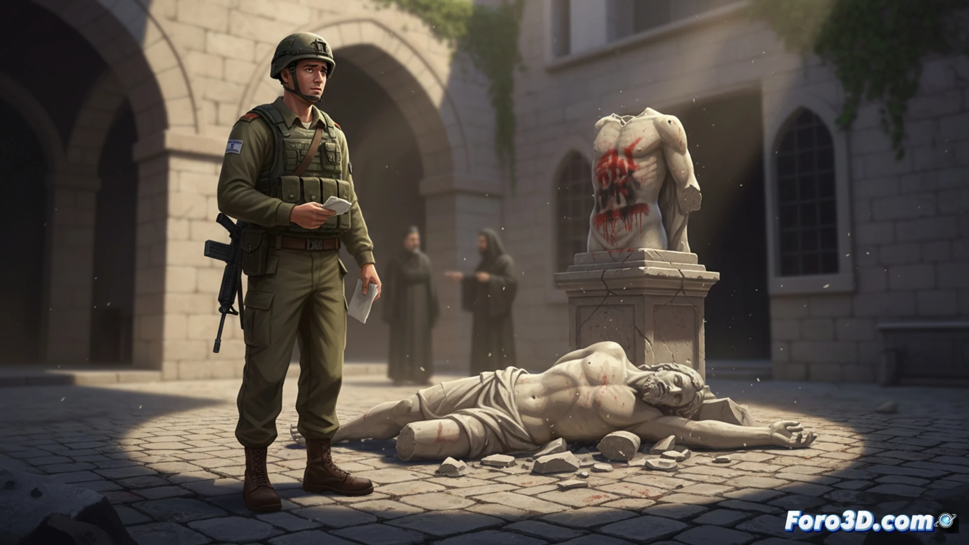 Ejército israelí investiga vandalismo de soldado contra estatua de Cristo