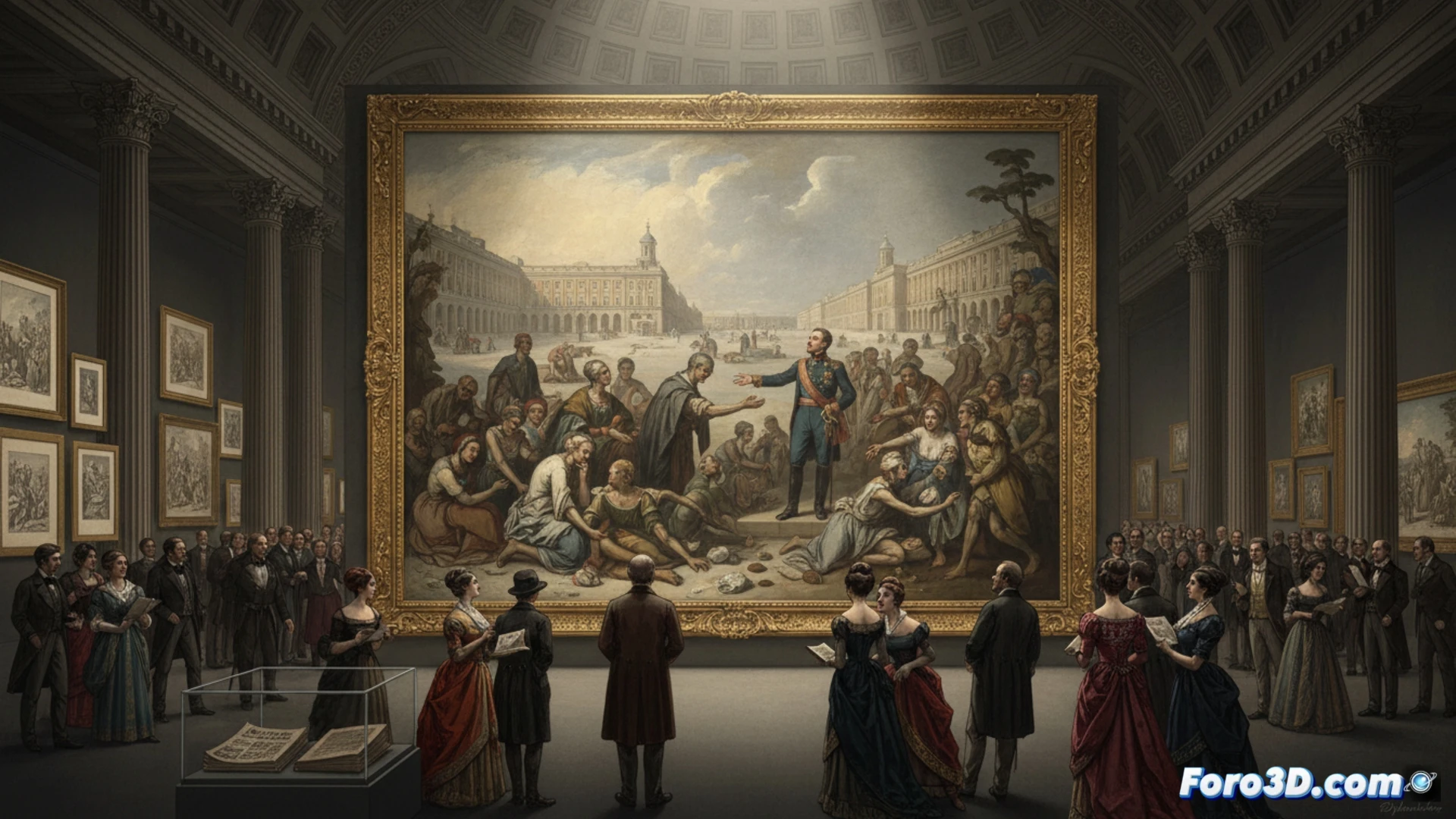 Una multitud desolada en Madrid, pintura monumental de José Aparicio, superó a Goya; hoy regresa al Prado.