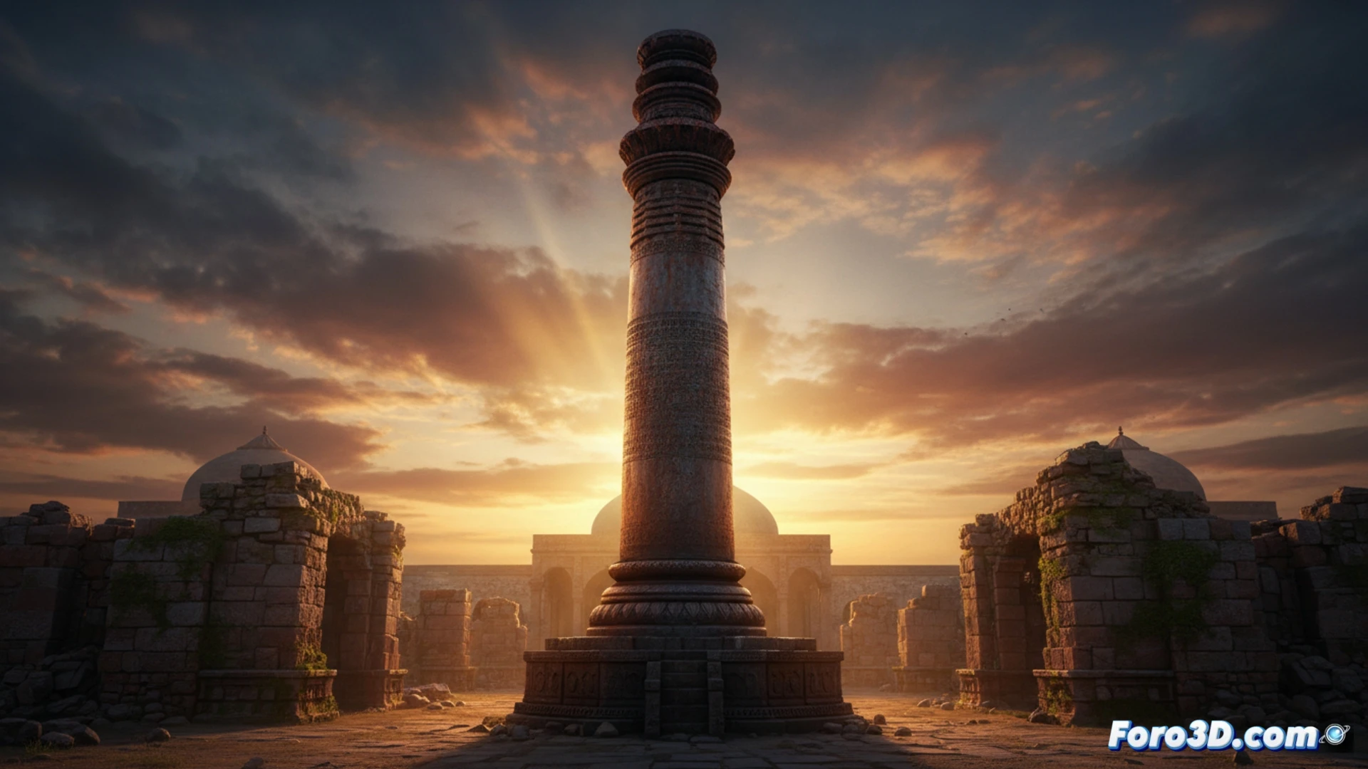 El Pilar de Hierro de Delhi, un monumento milenario resistente a la herrumbre, escaneado en 3D para su estudio.