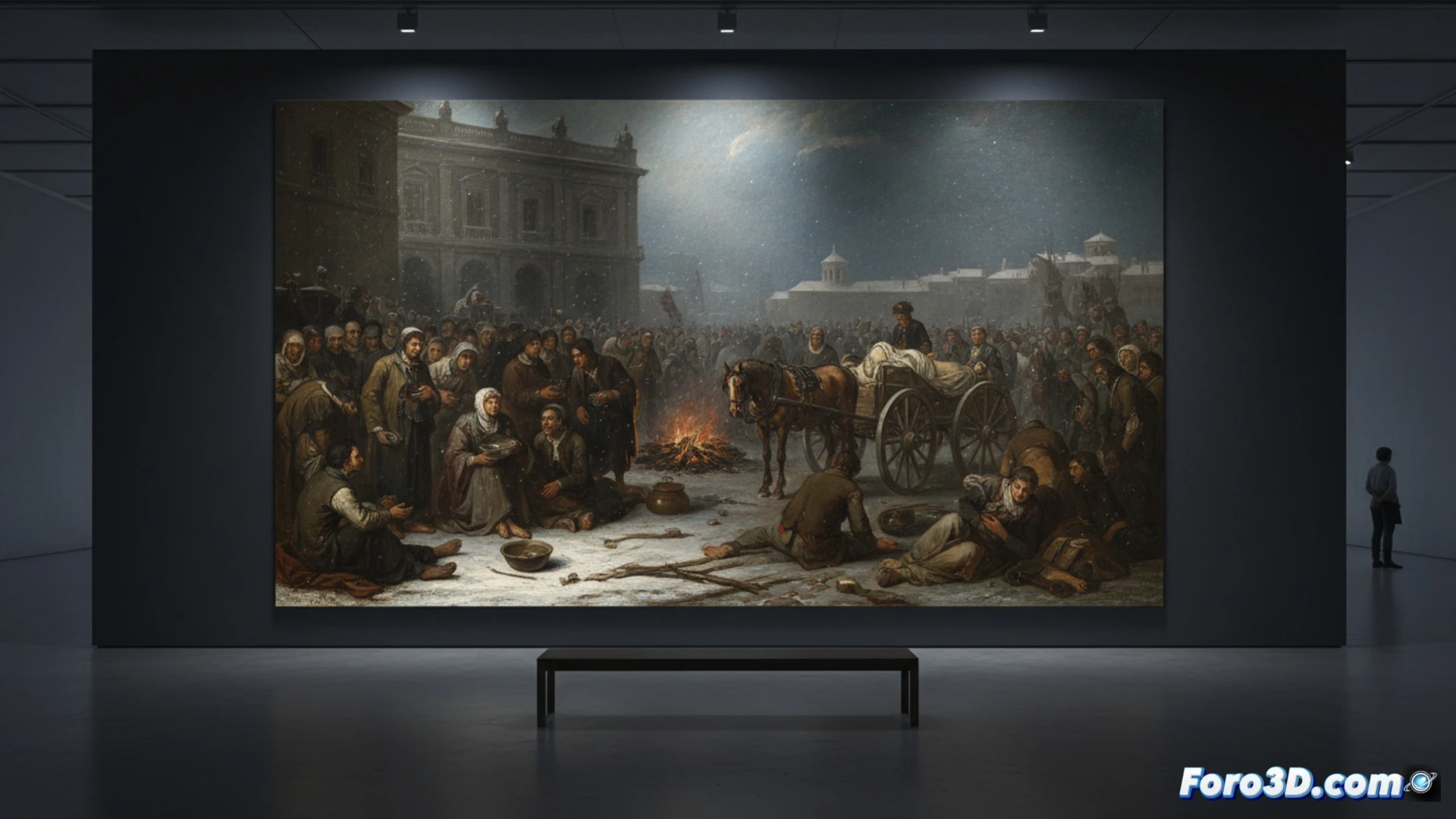 Un cuadro gigante de 1818, El año del hambre, eclipsa a Goya en el Prado.