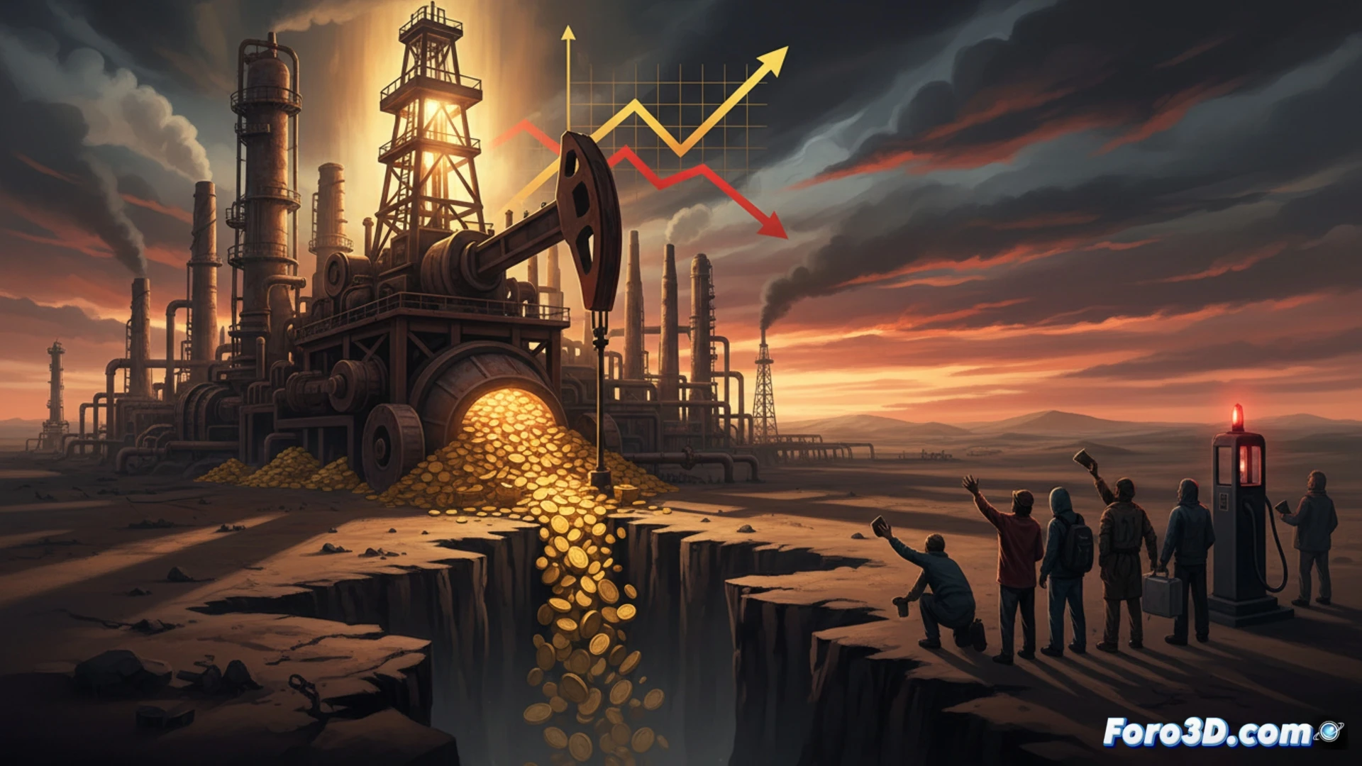 El sector energético maximiza beneficios en la crisis petrolera