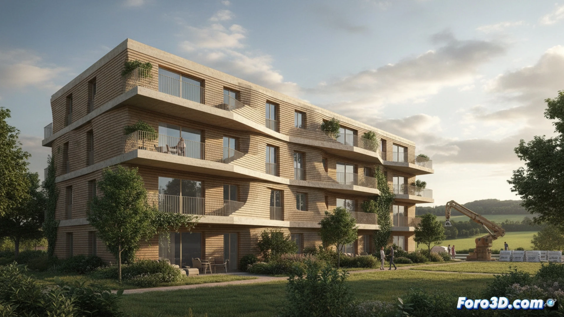 Edificio ViliaSprint² en Francia, tres pisos impresos en 3D, 12 viviendas sociales completadas en 12 meses.