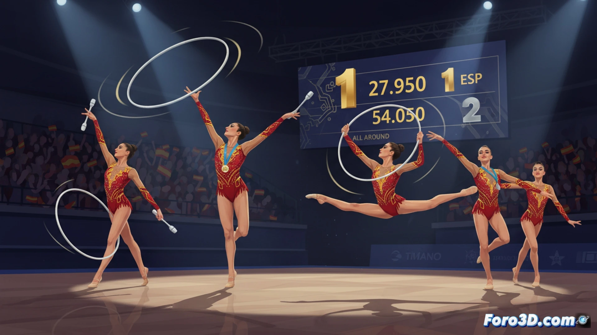 España brilla en la Copa del Mundo de gimnasia rítmica de Bakú