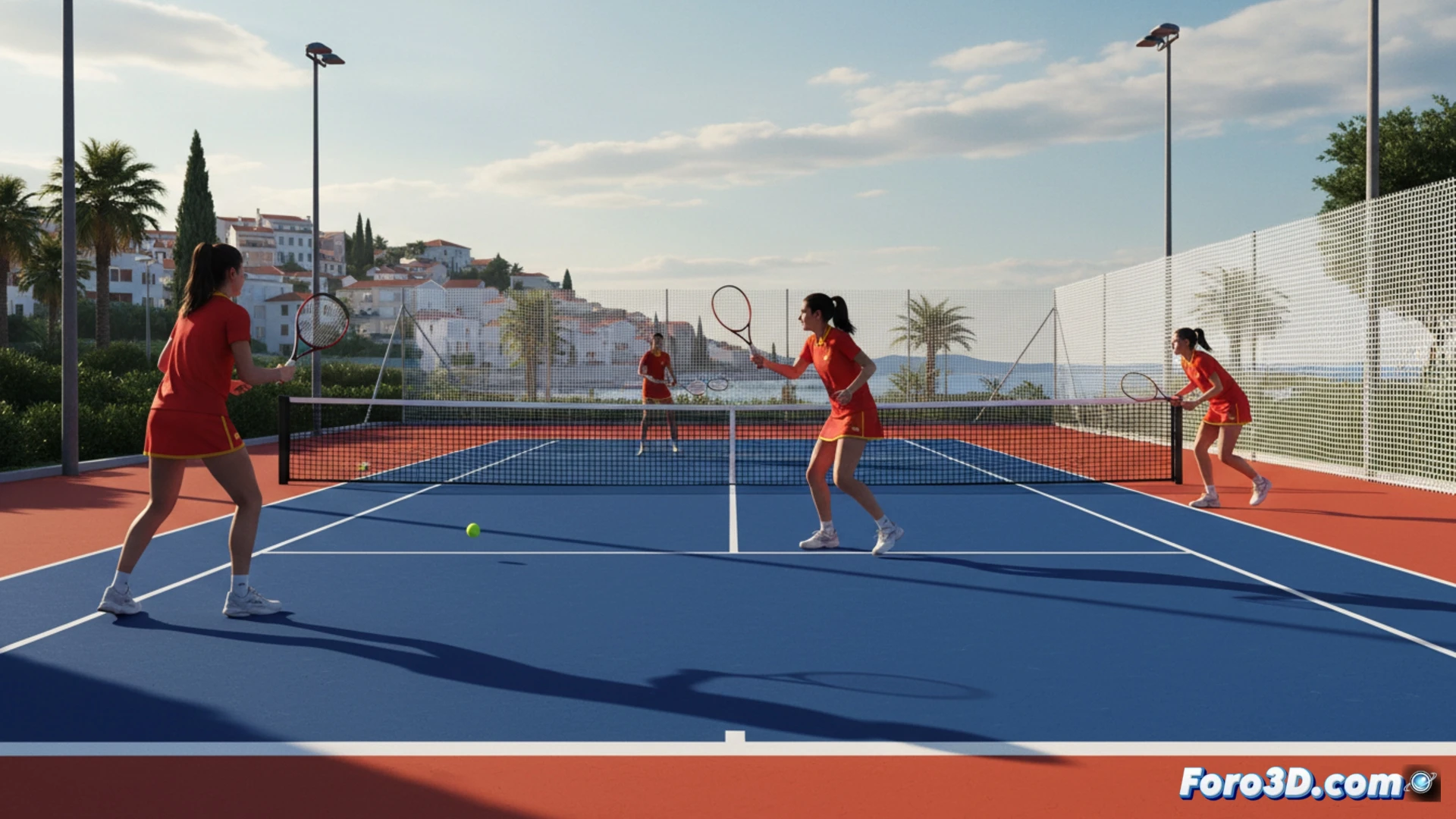 El equipo español entrena en pista cubierta de Portoroz, concentrado para la eliminatoria de la Billie Jean King Cup ante Eslovenia.