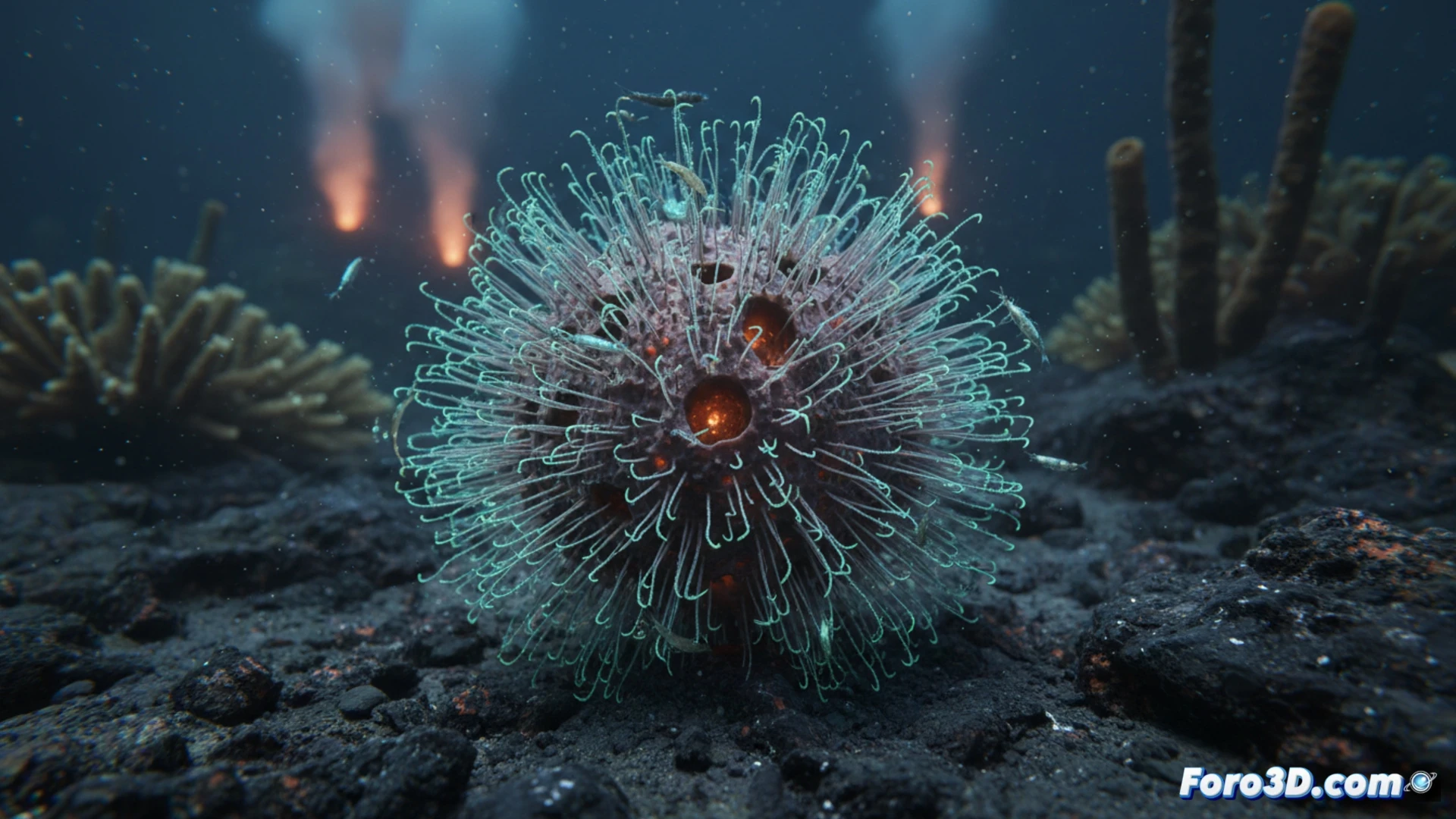 Esponja carnívora esférica caza con ganchos en el Océano Austral