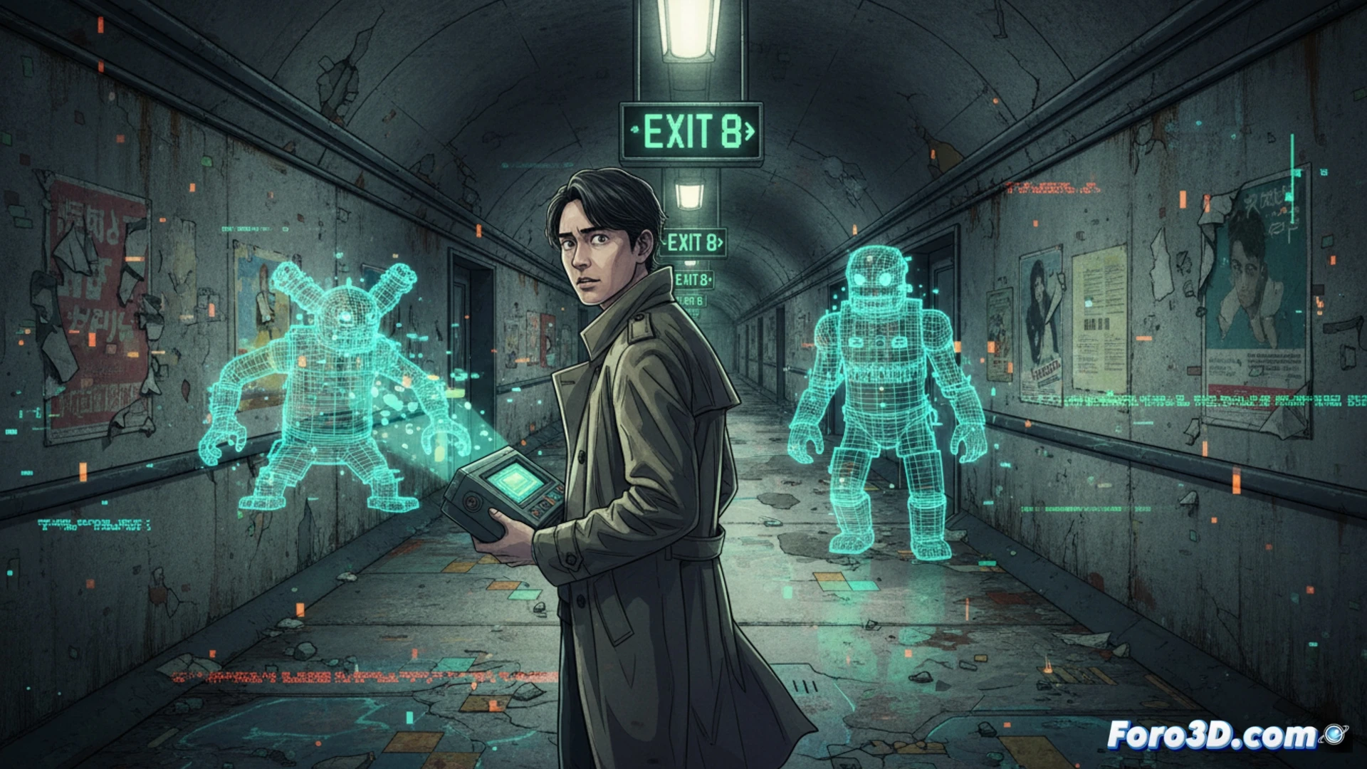 Un pasillo de metro infinito y ominoso, donde un hombre enfrenta un terror psicológico que borra los límites entre cine y videojuego.