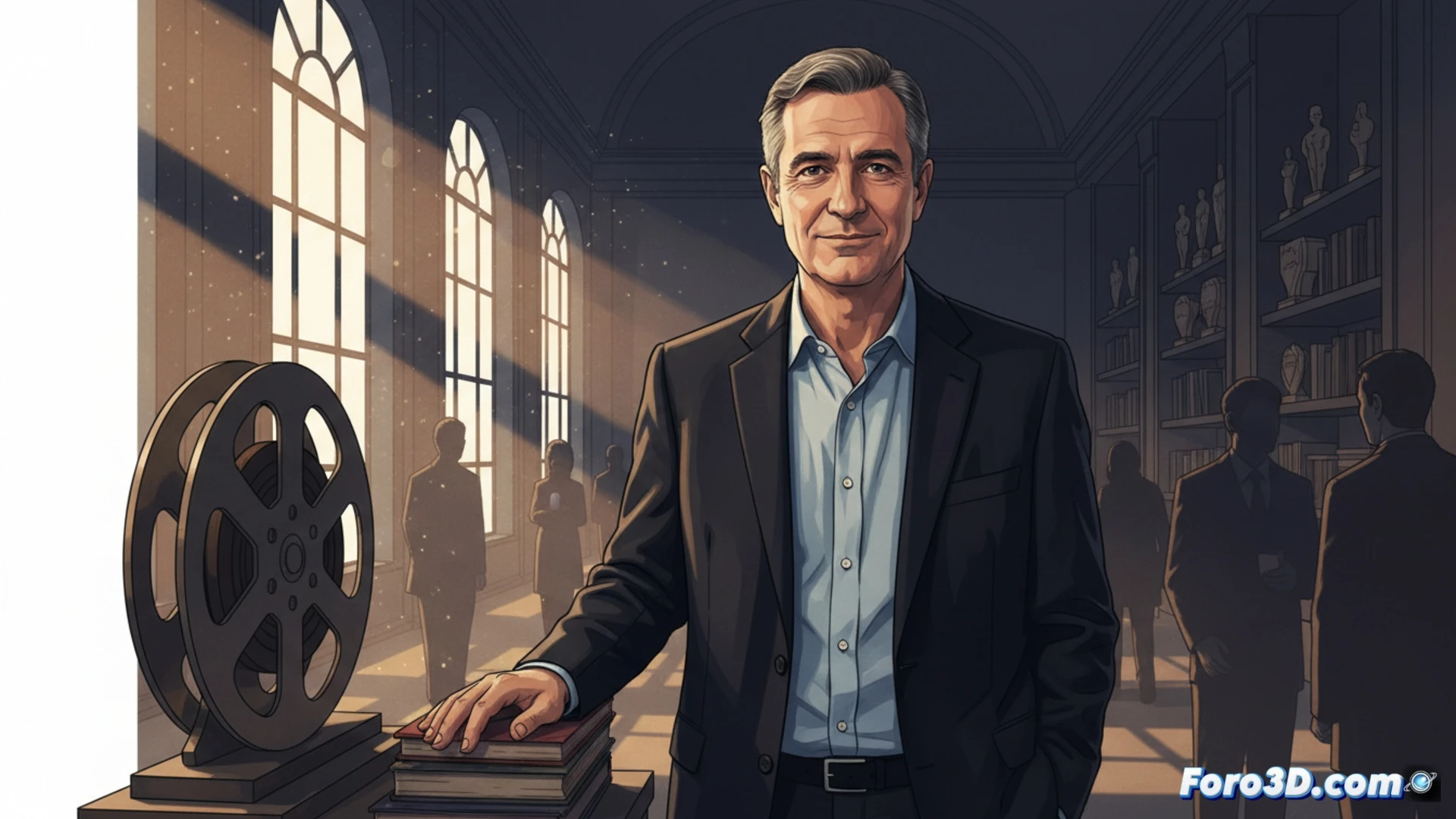 Retrato de Ignasi Camós, sonriente, con traje oscuro y fondo neutro; iluminado con luz suave de estudio, evoca serenidad y liderazgo.