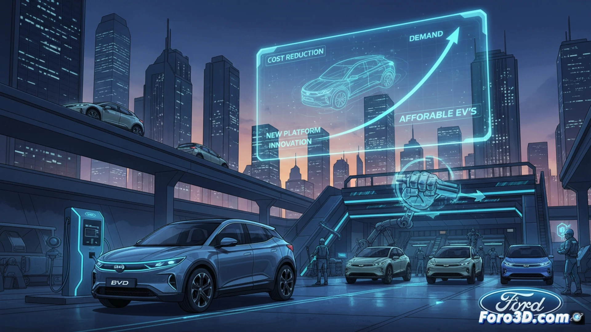 Ford contraataca con su plataforma UEV para eléctricos económicos