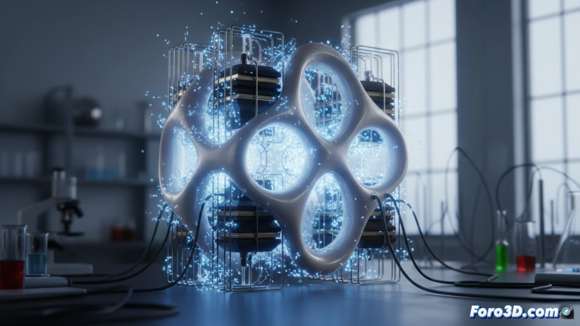 Giroides de circona impresos en 3D para pilas de combustible con alta potencia y bajo peso