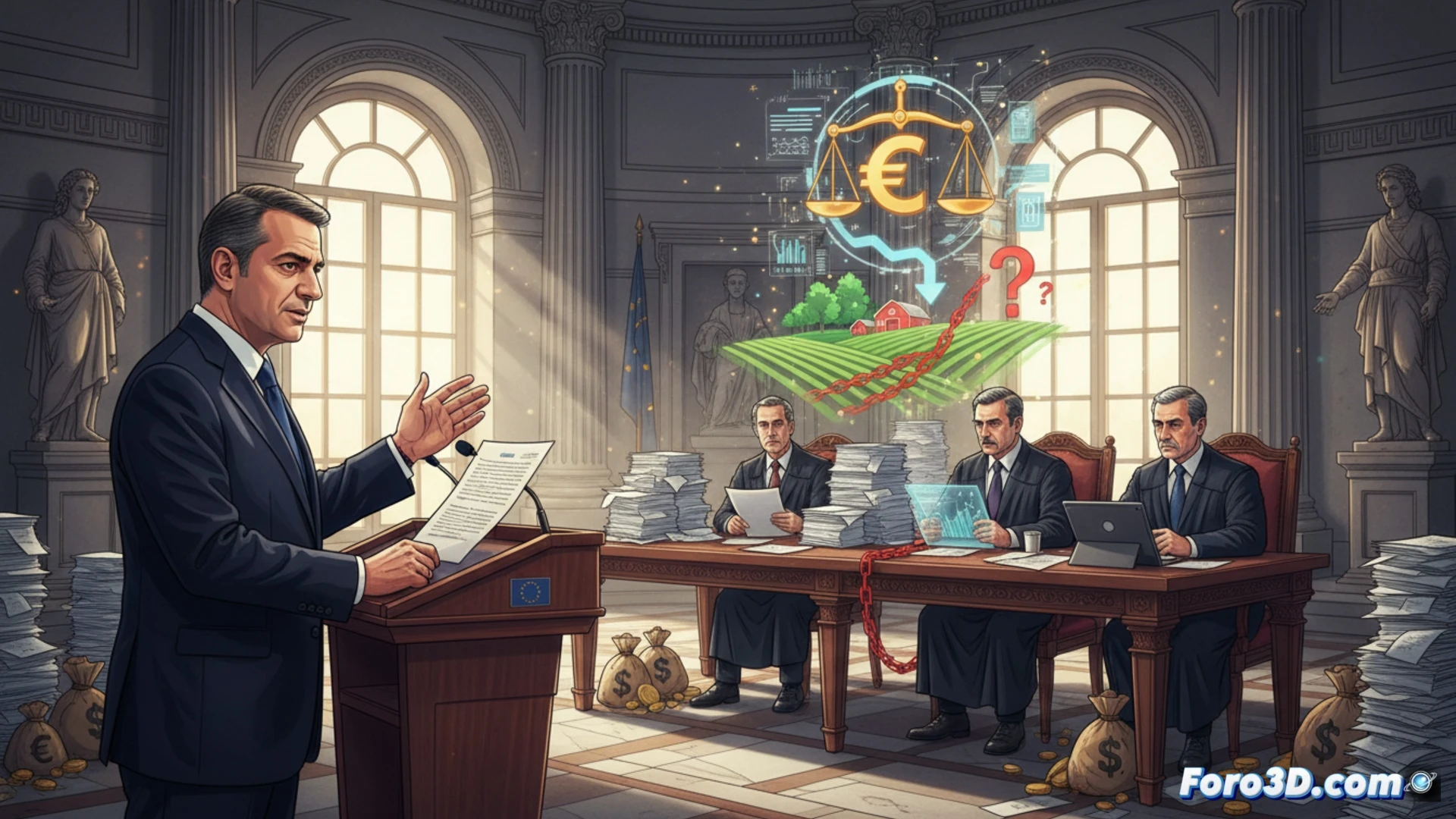 Un primer ministro griego anuncia acciones legales por fraude en fondos agrícolas de la UE.