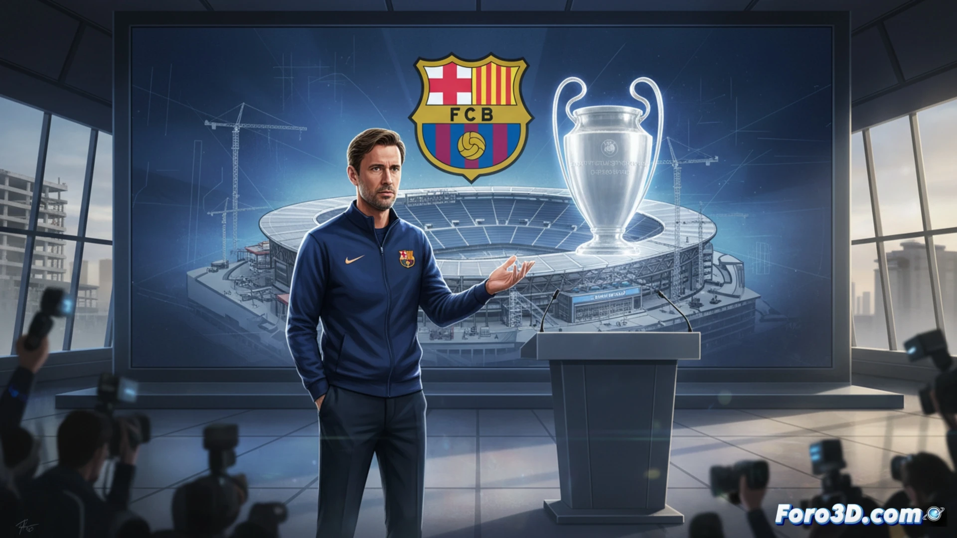 Hansi Flick, con la mirada puesta en la Champions y en estrenar el nuevo Camp Nou como entrenador del Barça.