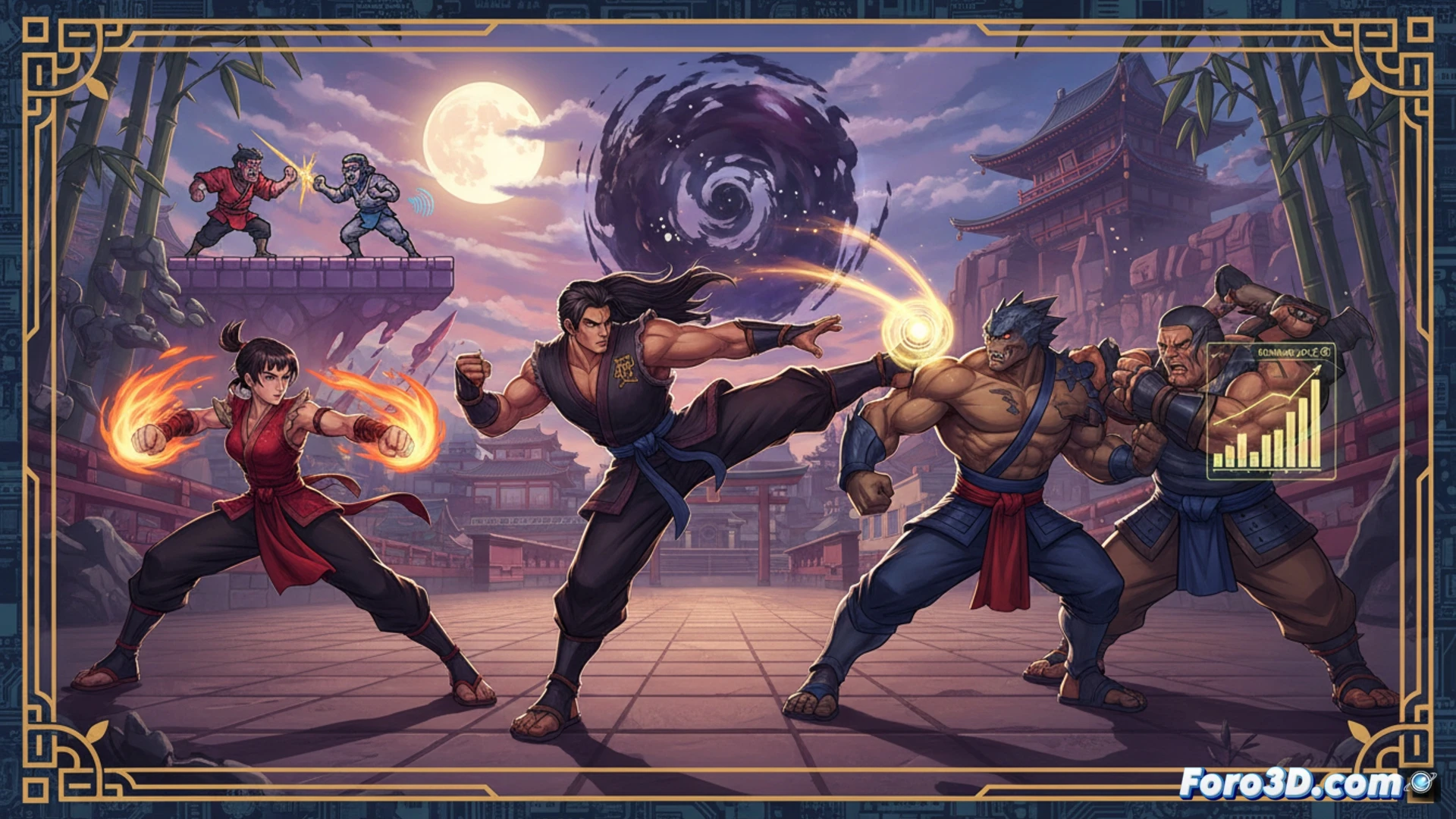 La portada de la colección muestra a los luchadores en acción, con el logo Hiryu no Ken destacado sobre escenarios de la saga.