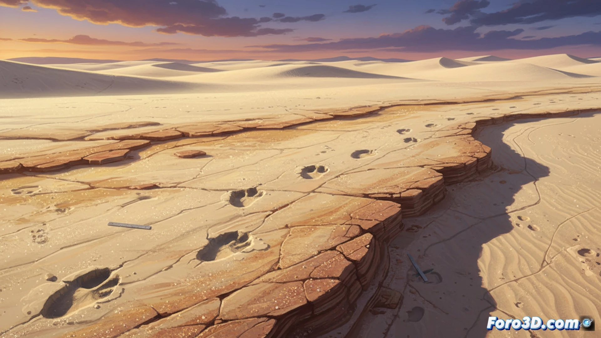 Huellas humanas de 23.000 años en un antiguo lago de White Sands, Nuevo México.