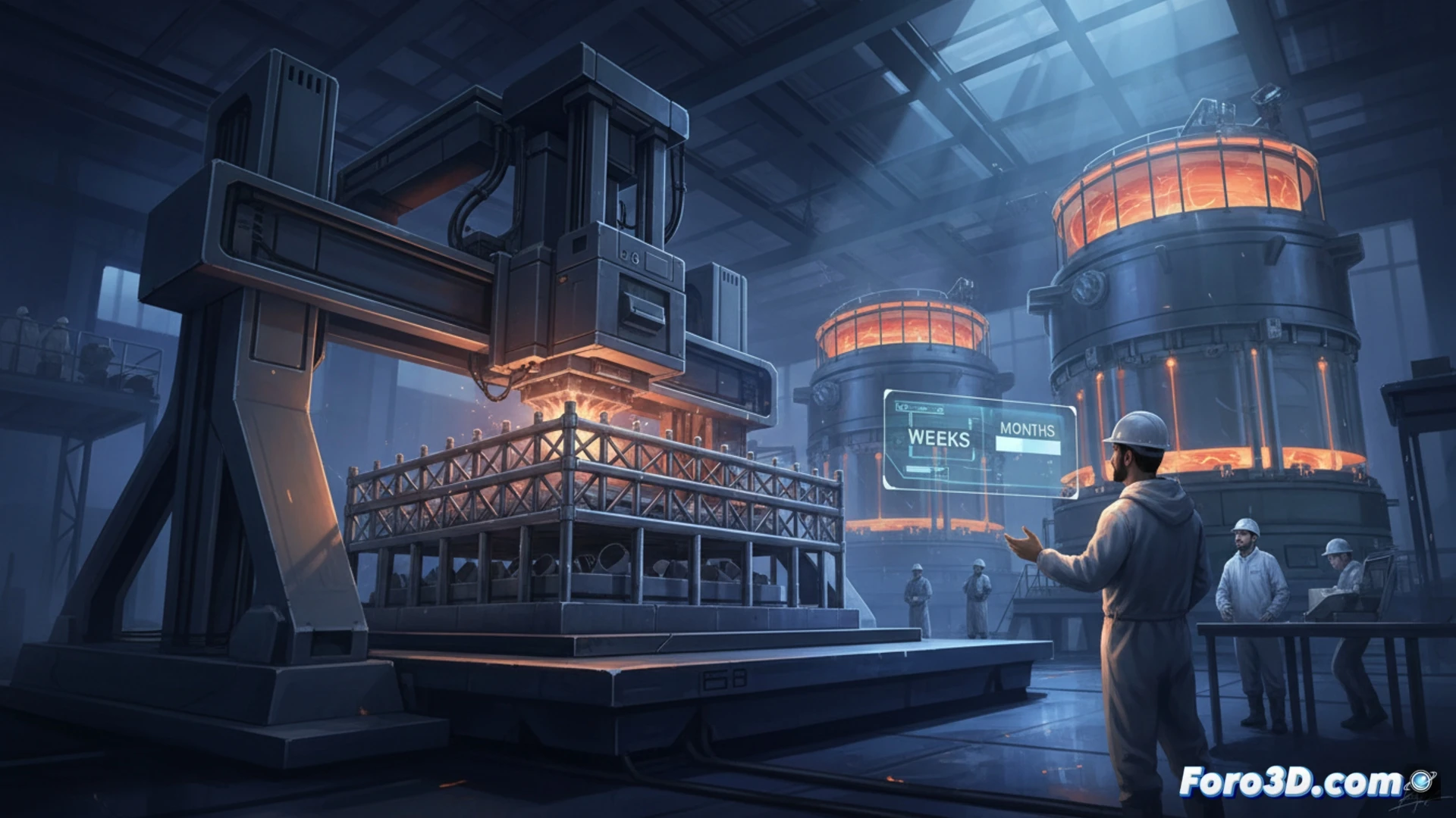 Impresión 3D de gran formato crea componentes metálicos para reactor nuclear, reduciendo plazos de meses a semanas en laboratorio Oak Ridge.