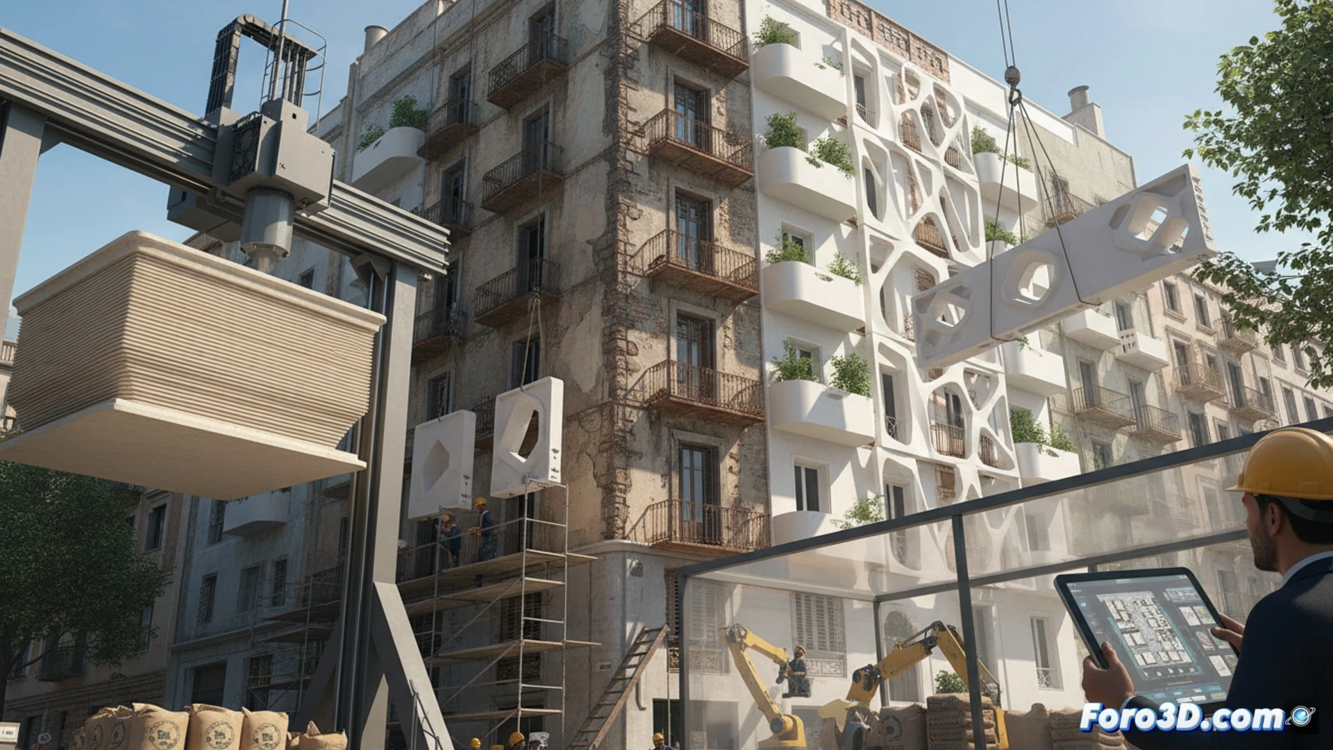 Impresión 3D reforma un edificio en Barcelona en mes y medio