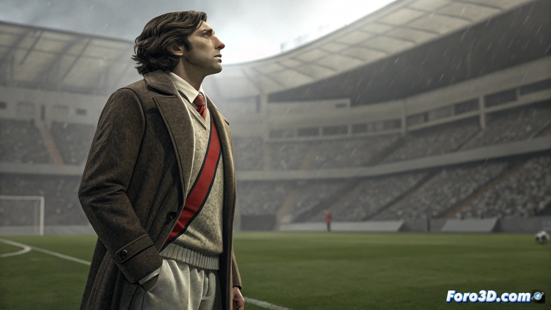 Isi Palazón, cabizbajo, camina al vestuario tras su expulsión, con el árbitro señalando la tarjeta roja.