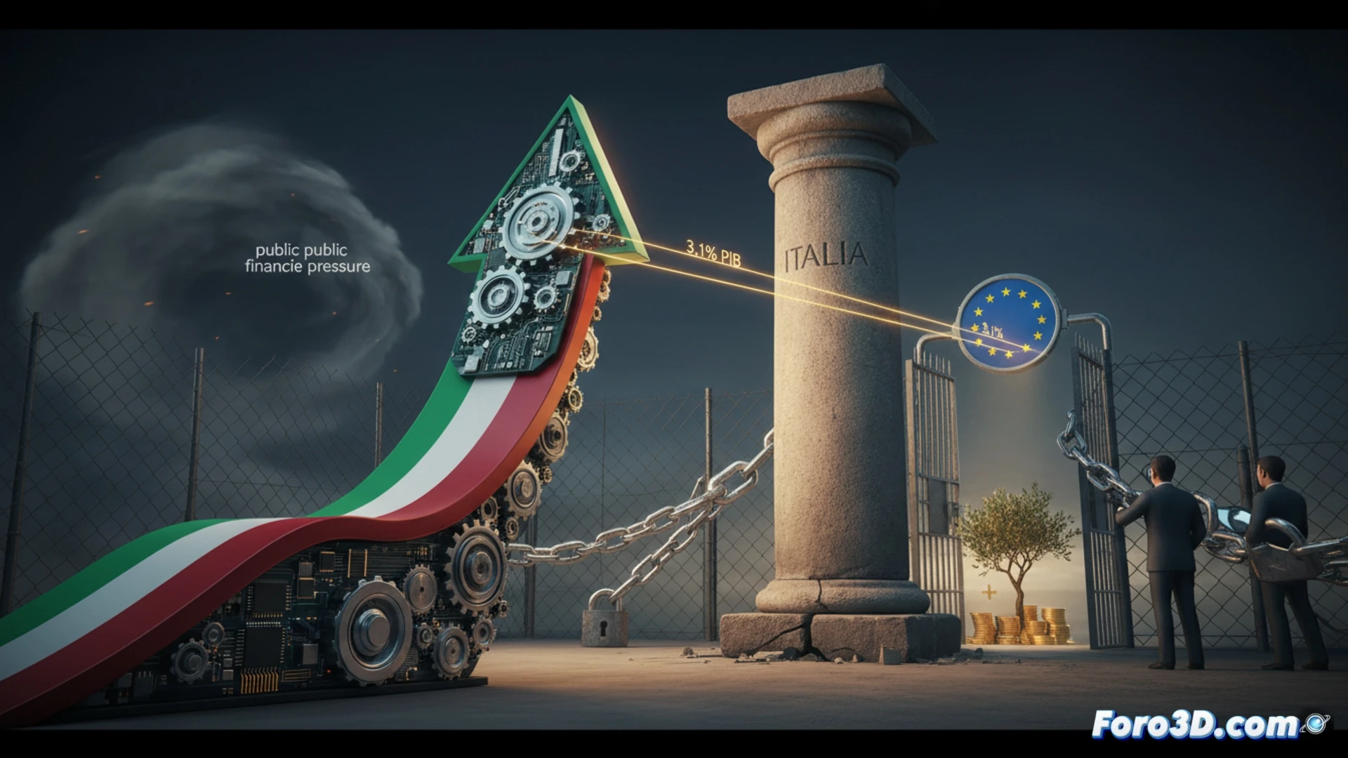 Italia reduce su déficit al 3,1% en 2025, pero sigue bajo vigilancia europea