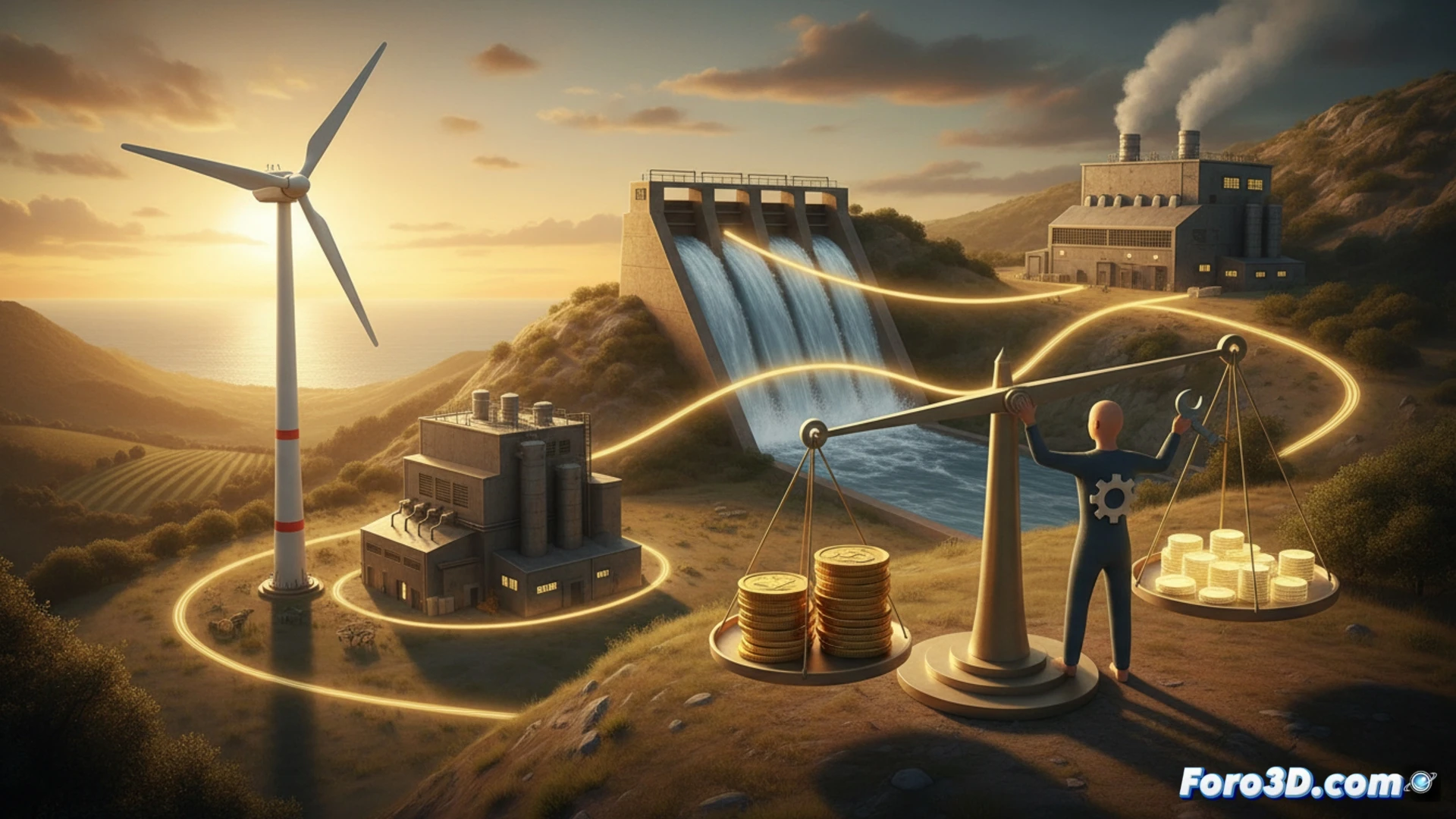 La CNMC revisa la retribución de parques eólicos, hidráulicos y de cogeneración instalados antes de 2004.