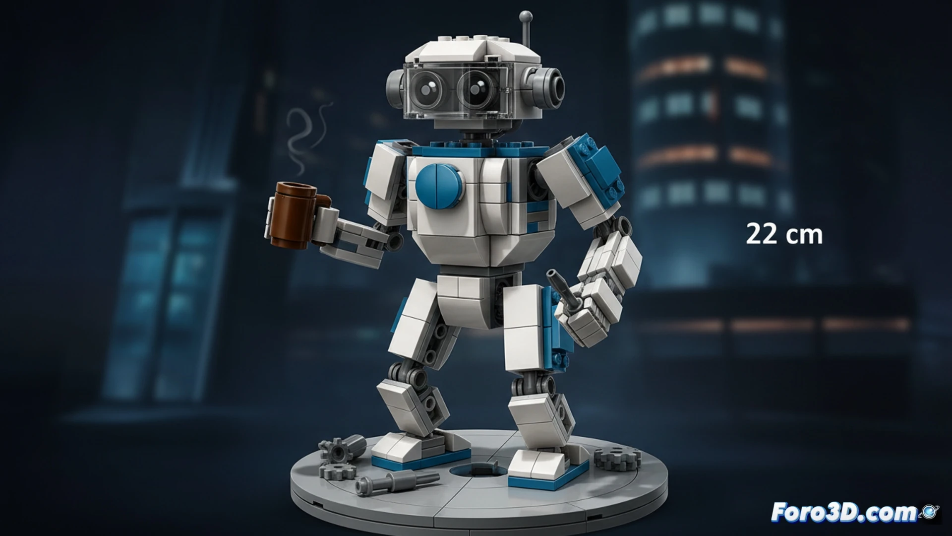 Descripción: Figura LEGO articulada de HERBIE, robot de Los 4 Fantásticos, con 747 piezas y 22 cm. Ideal para juego y exhibición.