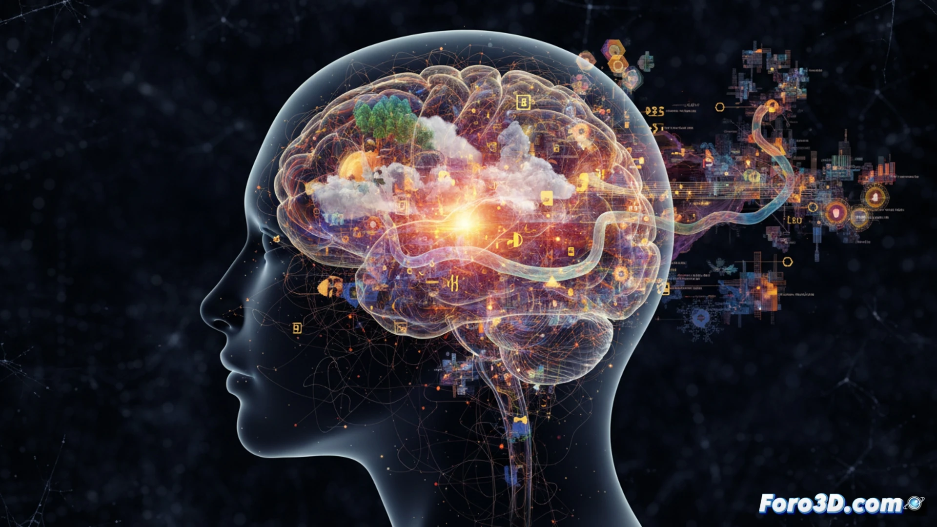 [Mapa cerebral 3D personalizado que muestra regiones de integración multisensorial durante la imaginación activa]