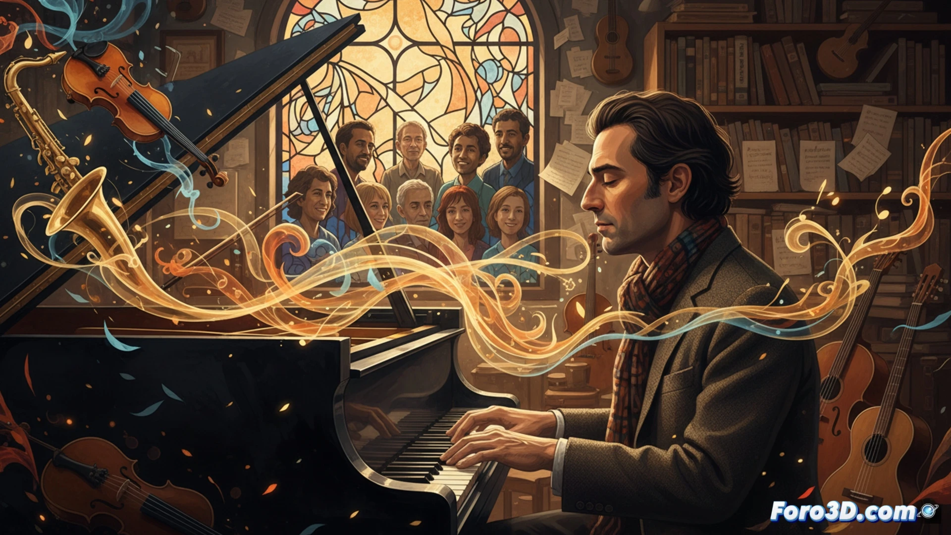 Pianista Marco Mezquida, manos sobre teclas, fusión de jazz y clásico en un escenario íntimo.