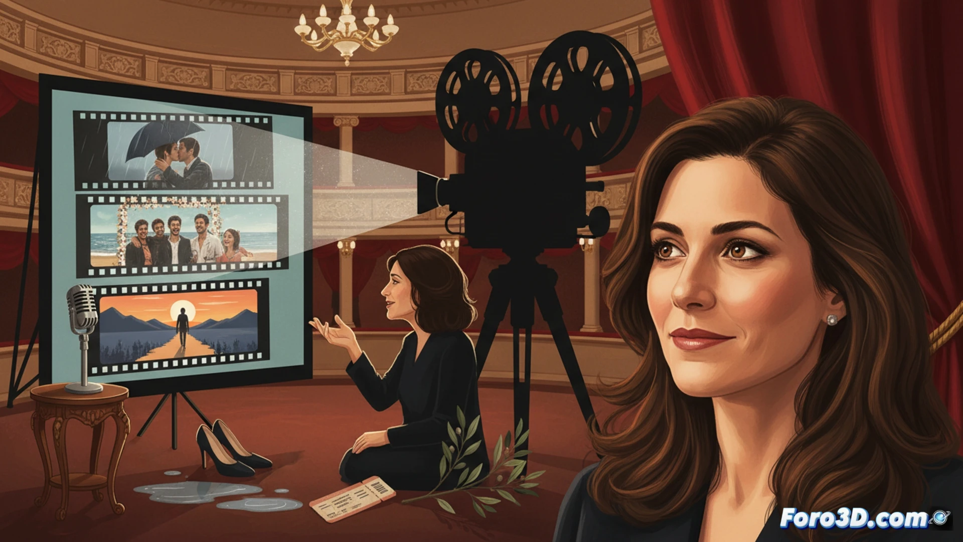 María Ripoll sonríe en el estrado, junto a Susi Sánchez y el logo de la Academia, bajo el título 'Maestras'.