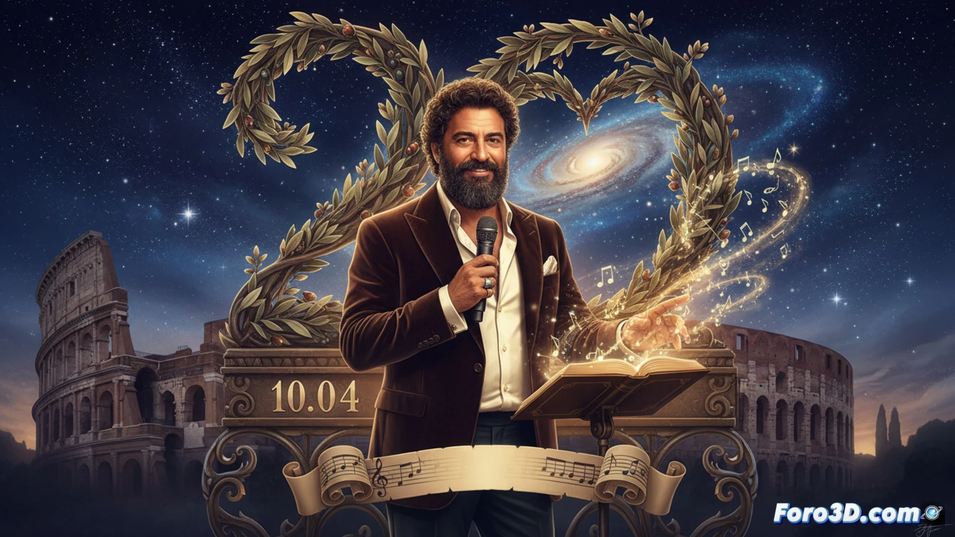 Mario Biondi en estudio, celebrando su primer álbum íntegramente en italiano y como autor.