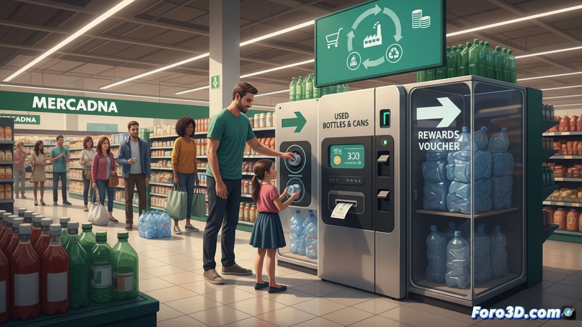 Mercadona premia con vales por reciclar latas y botellas de plástico